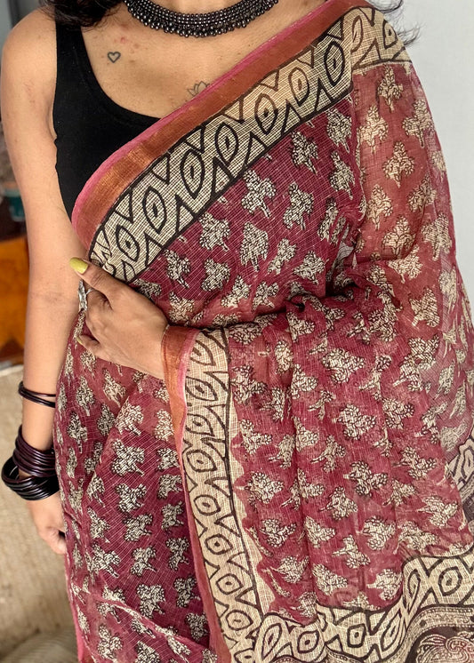 Gulrooh, Kota Doria with zari border - YCTOROCBP76