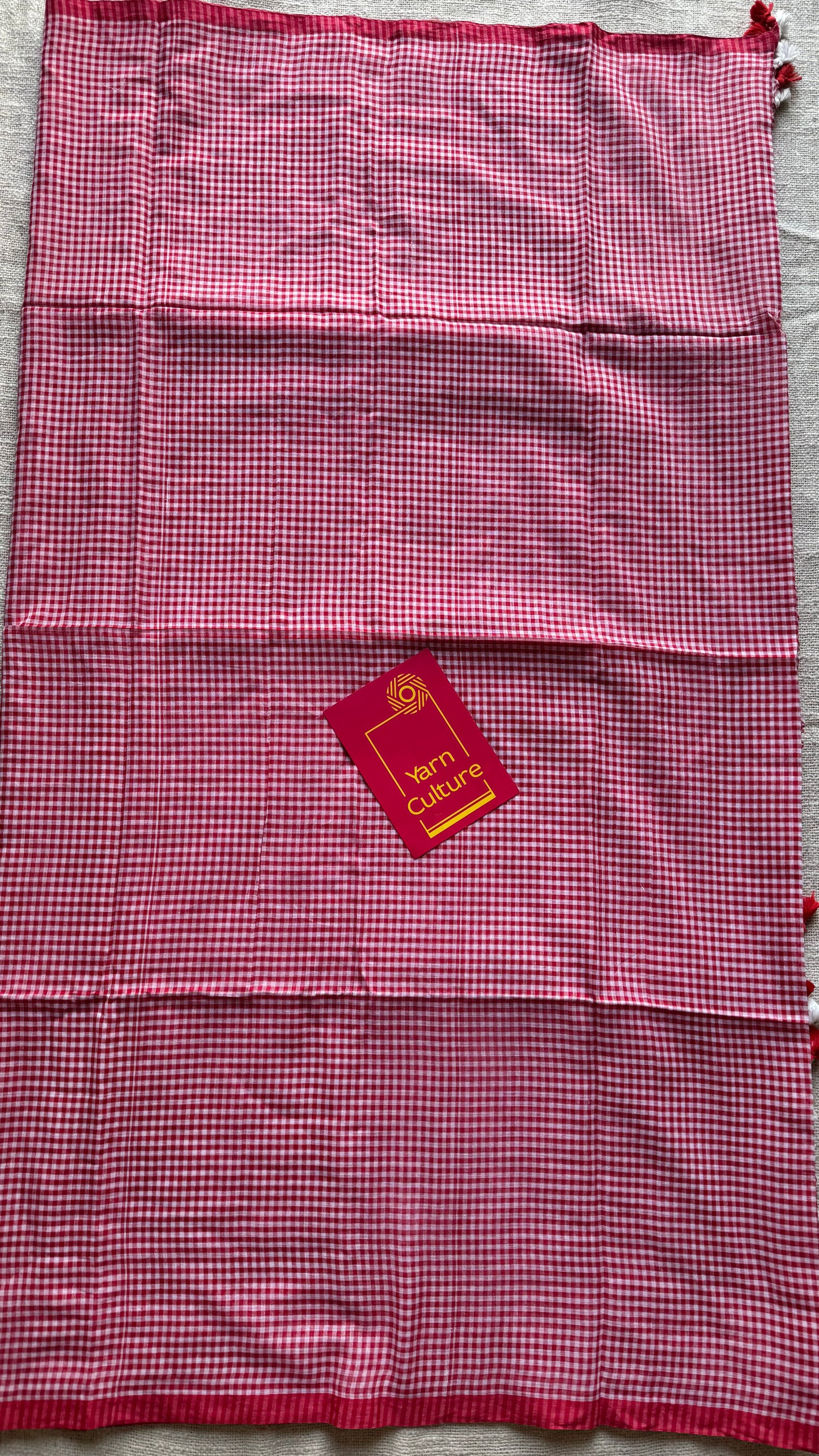 Red and white mul, micro checks - YCBCMCNO03