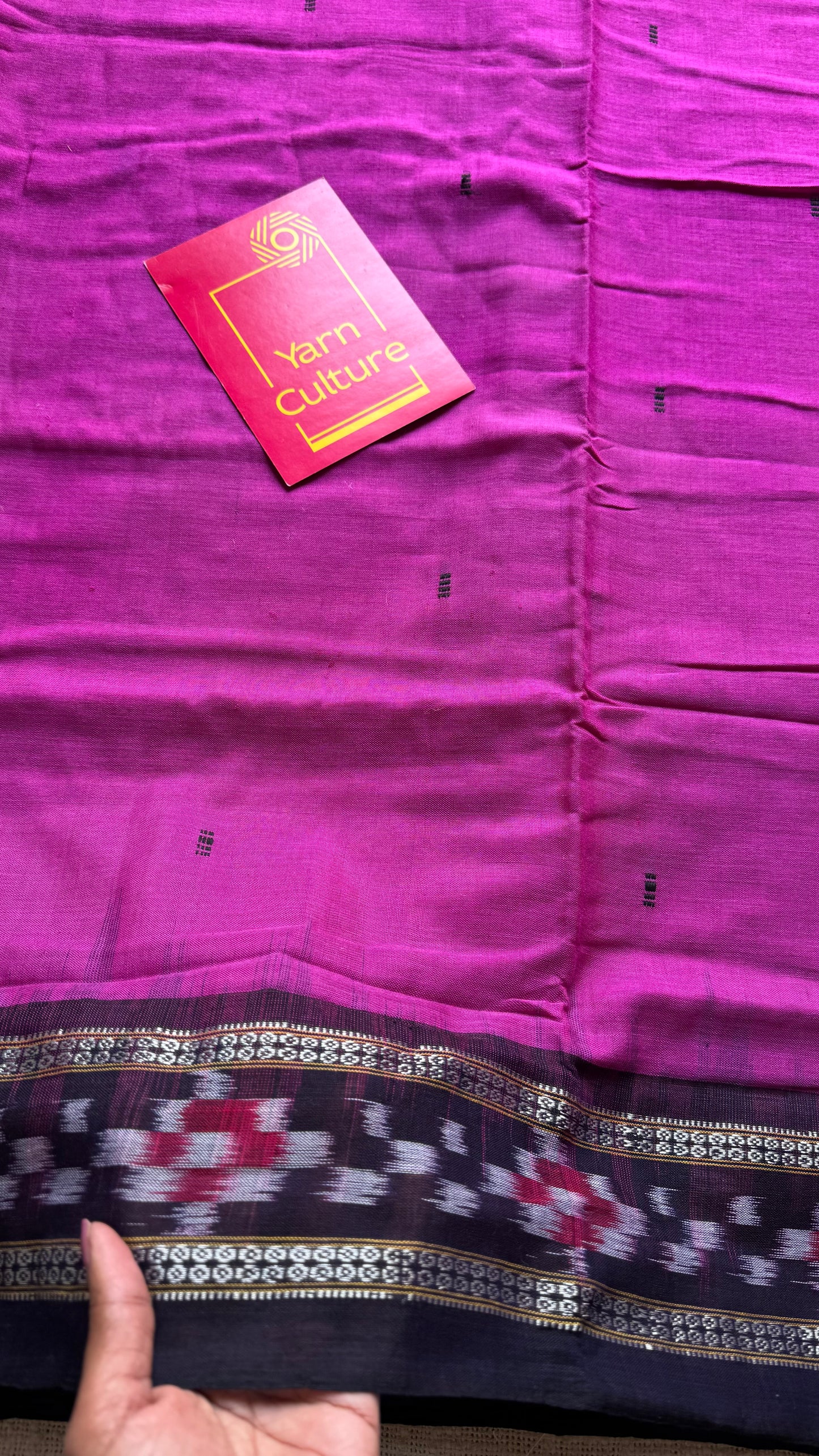 Jamuni - purple pink Sambalpuri handloom cotton - YCHOTESJA205