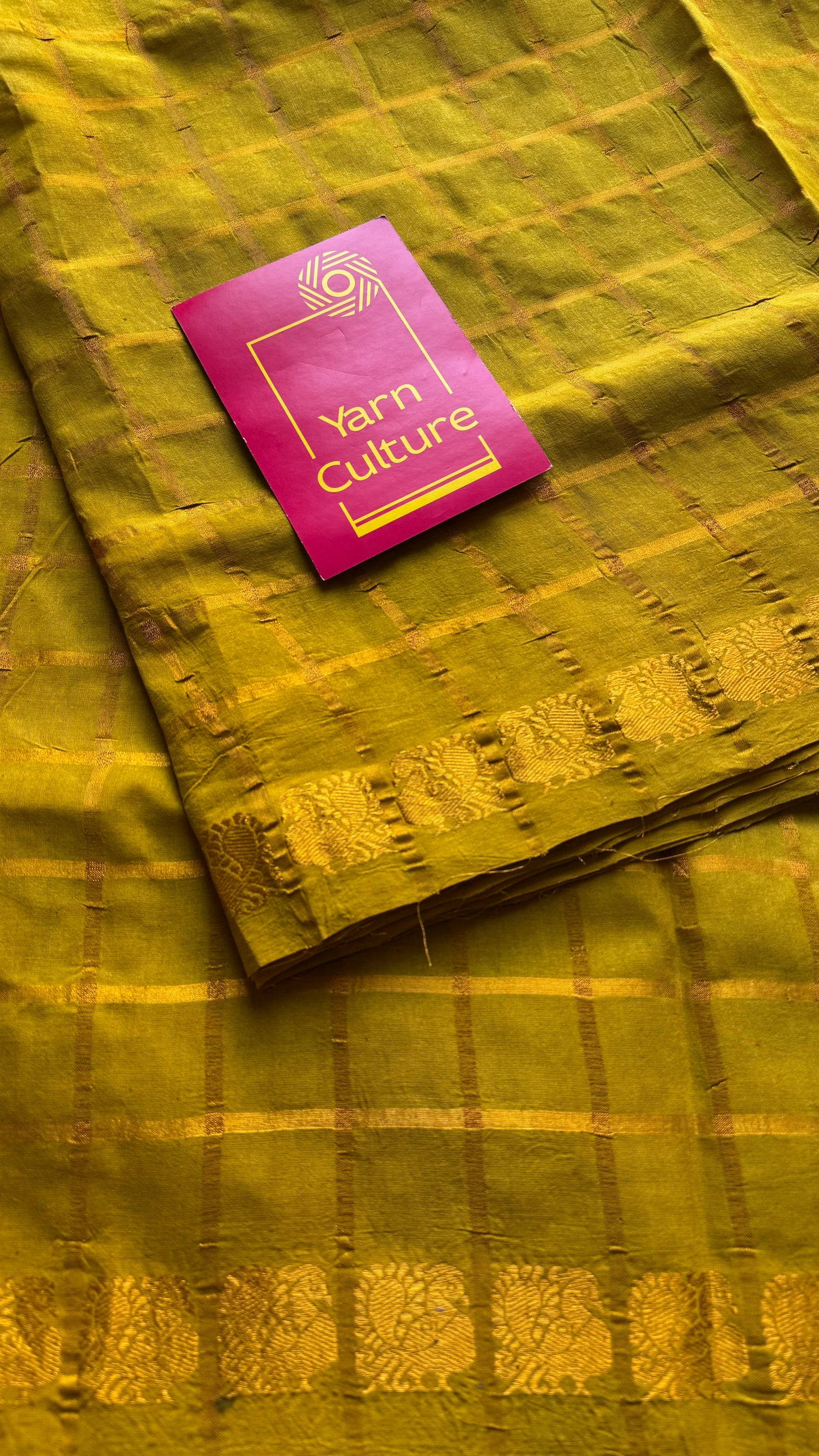Light green pavithra kattam kattuchayam dyed madurai cotton saree - YCCOTNMSFE120