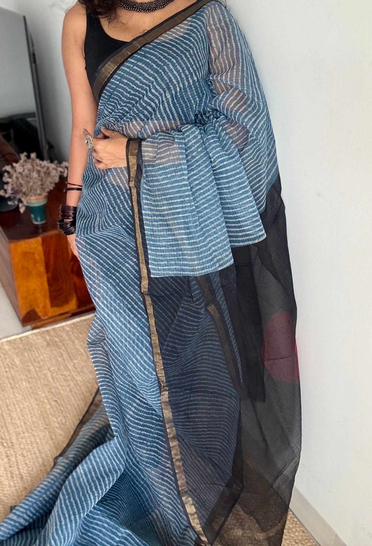 Bindu, Kota Doria with zari border - YCTORDEKD18