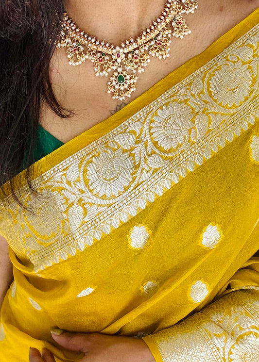Guttapusalu neckpiece with earrings - YCAGNP263