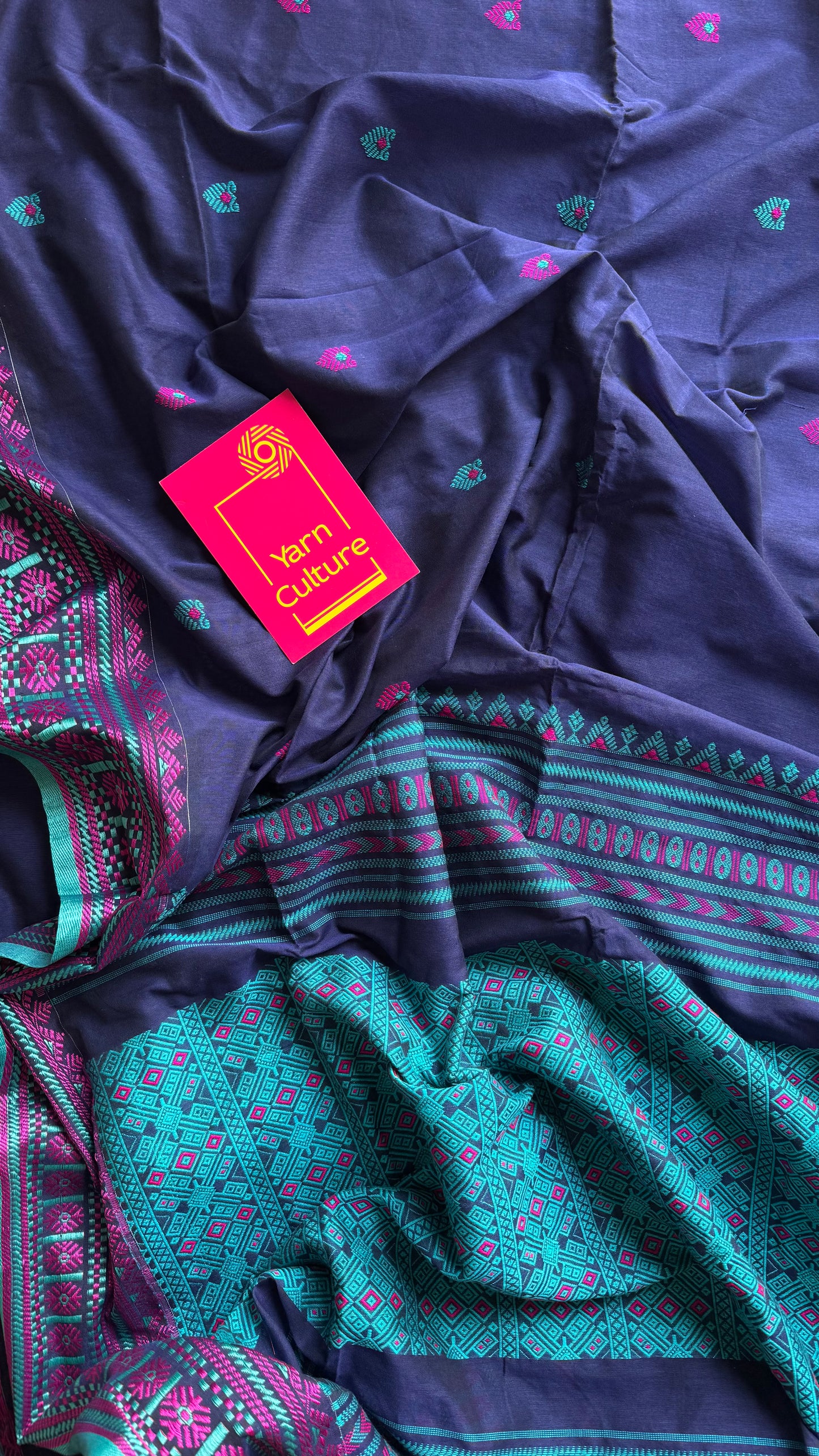 NeelPokh (নীলপখ) - Blue Butterfly, grace and color in motion, soft cotton - YCHOTEAJA206
