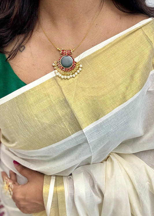 Green palakka pendant neckchain