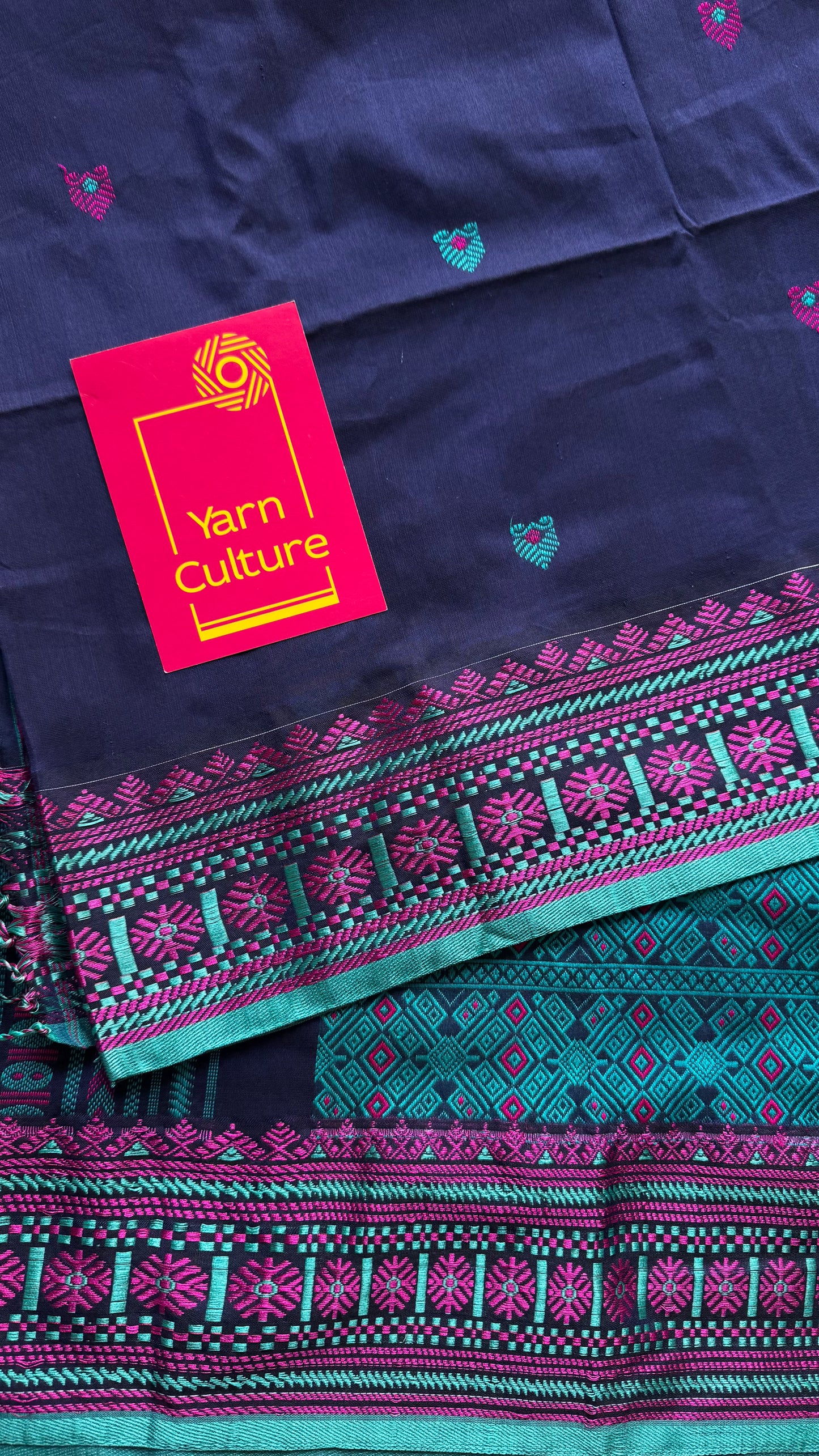 NeelPokh (নীলপখ) - Blue Butterfly, grace and color in motion, soft cotton - YCHOTEAJA206