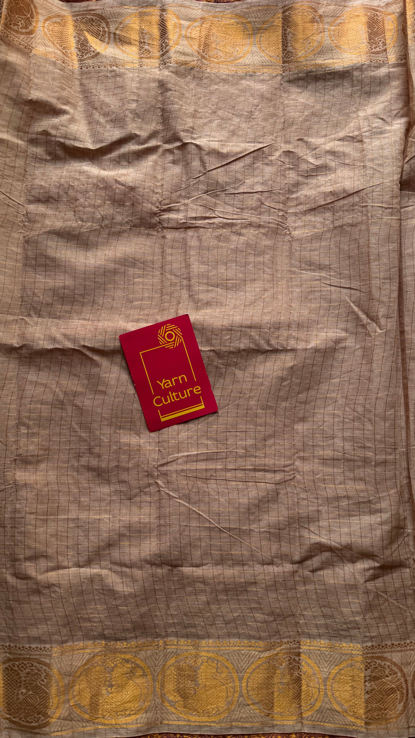 Onion pink with cream, sungudi cotton half-half saree - YCCOTNMSFE360