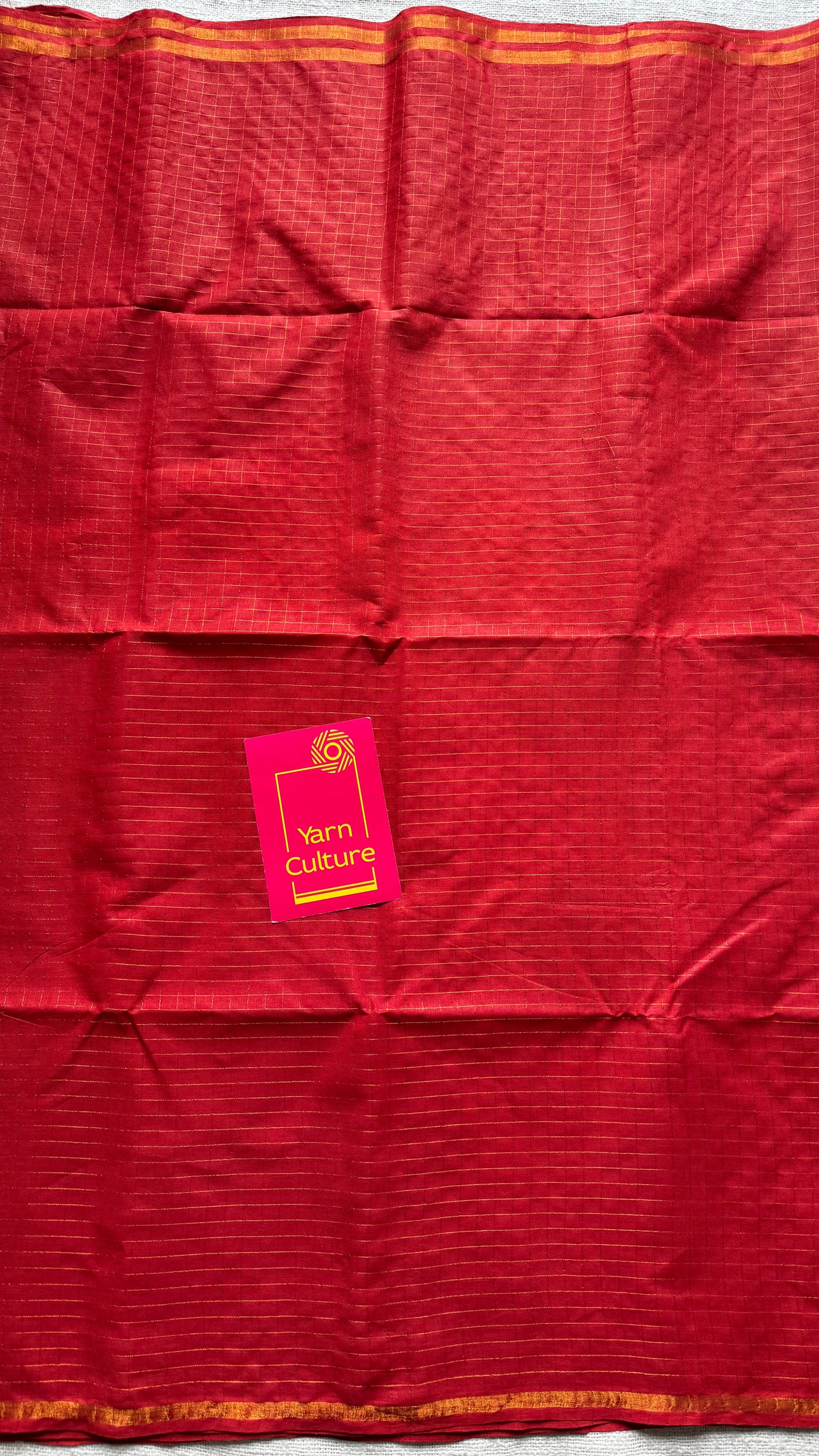 Chilli red mini kattam sungudi, madurai cotton - YCCOTNSEMS17