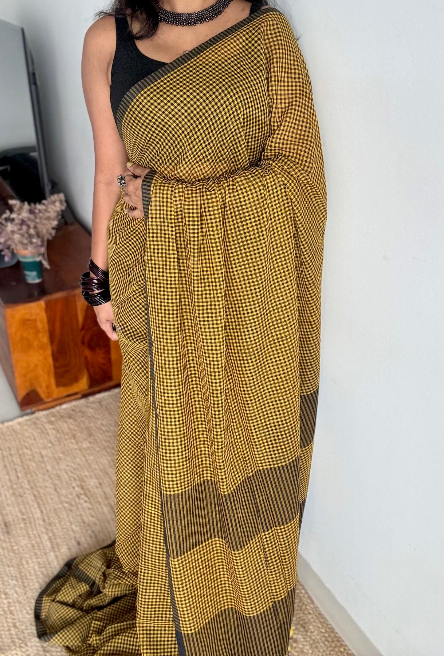 Yellow and black mul, micro checks - YCBCMCNO01