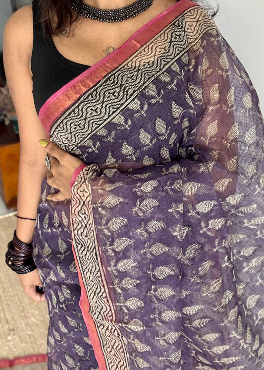 Raagmalika, Kota Doria with zari border - YCTORDEKD19