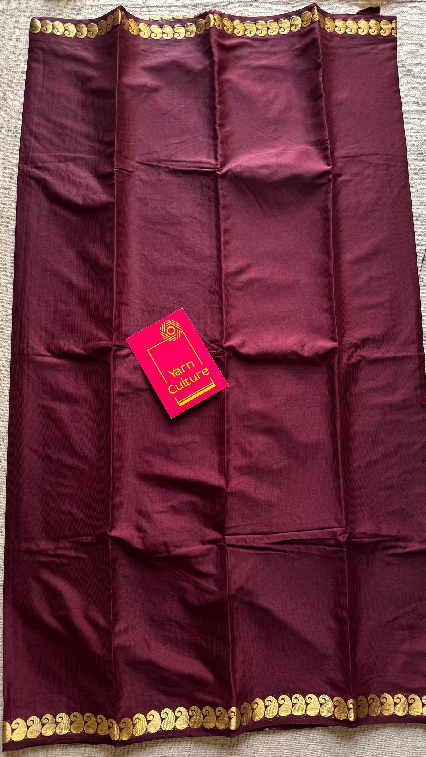 Maroon Mysore semi crepe silk saree - YCLOKFE238