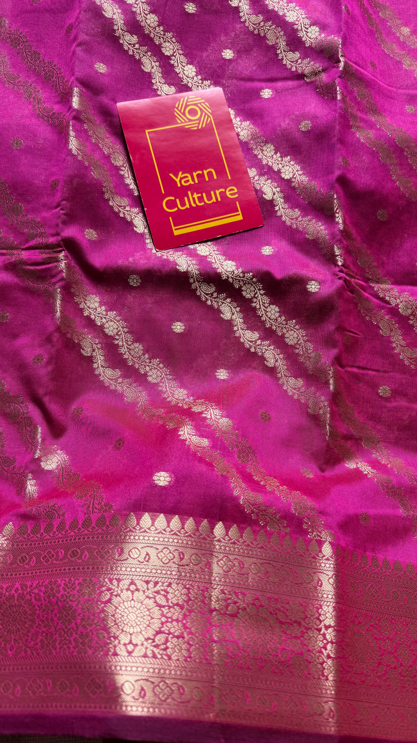 Ruby floral zari, Banarasi semi-georgette - YCDESE16