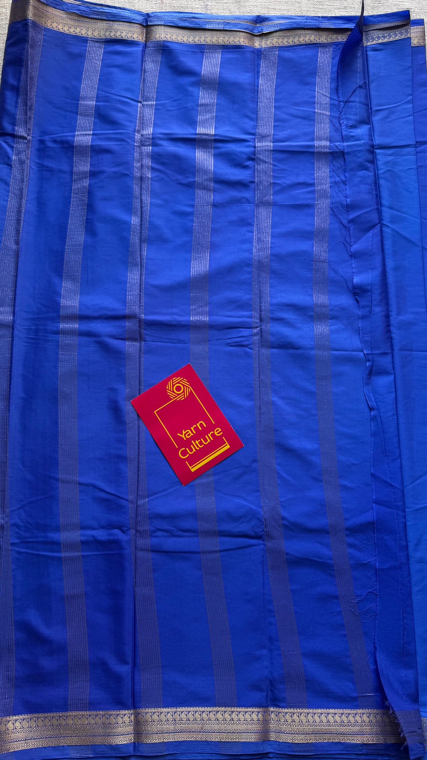 Blue Mysore semi crepe silk saree - YCLOKFE235