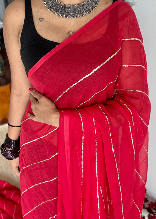 Red mul with silver sequins - YCBCMCLSE57