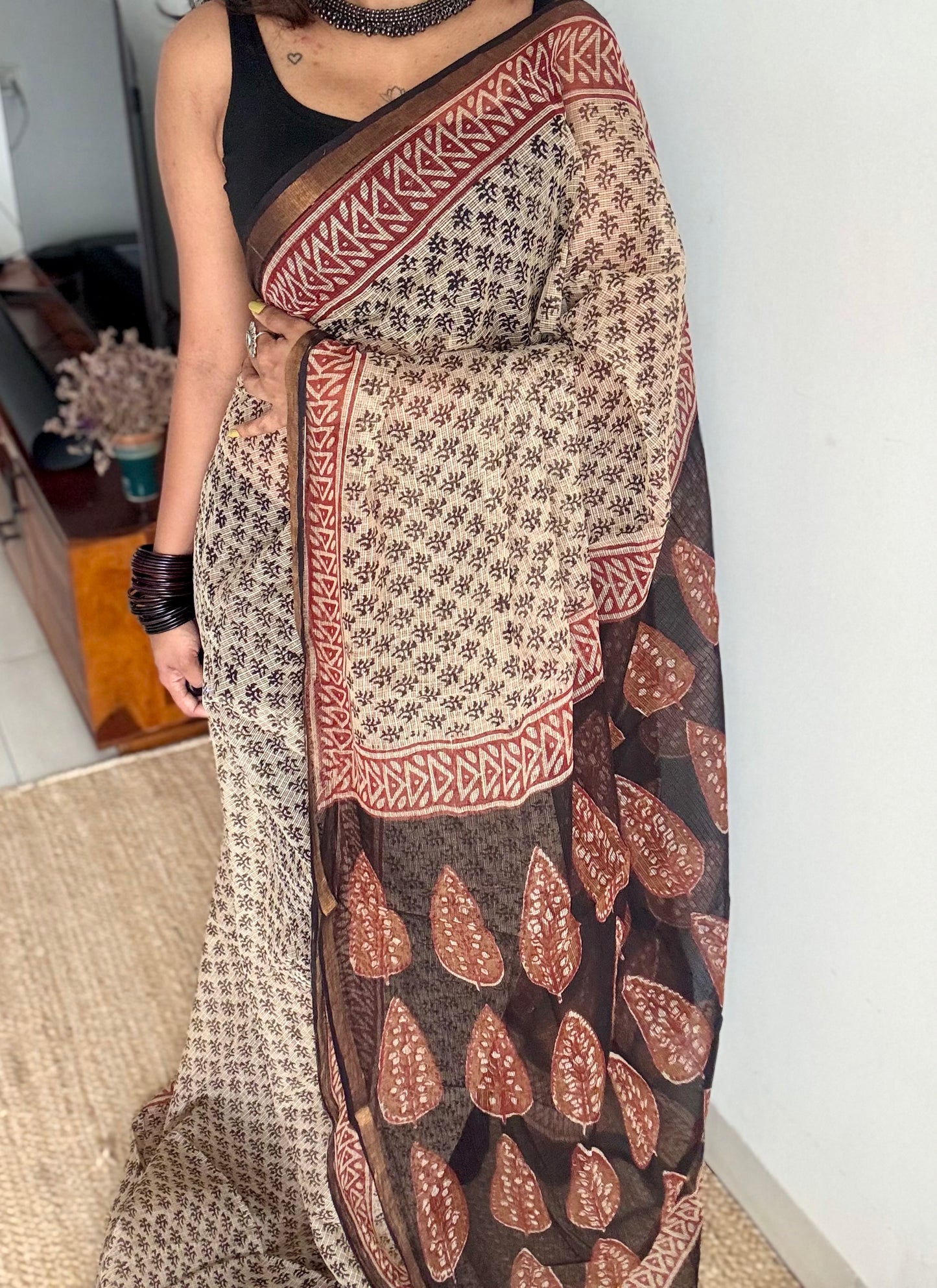 Kaavya, Kota Doria with zari border - YCTOROCBP72