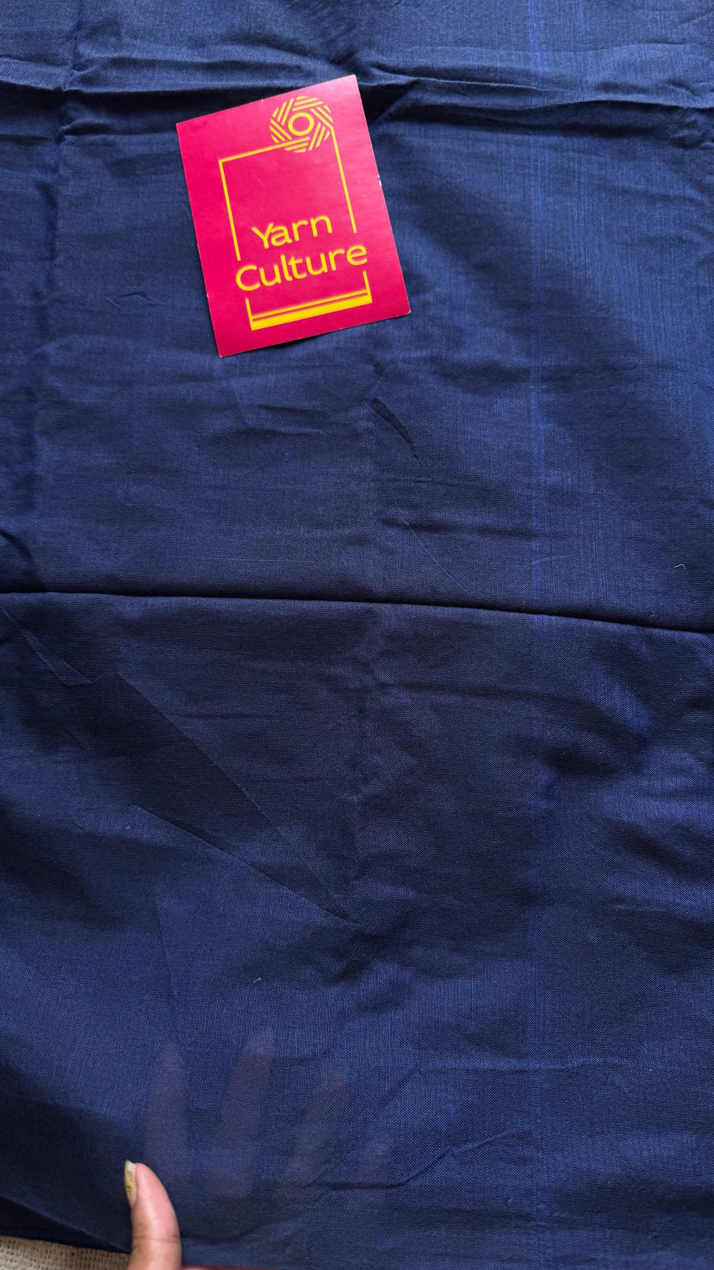 Dark blue soft cotton saree  - YCBCKCAP25