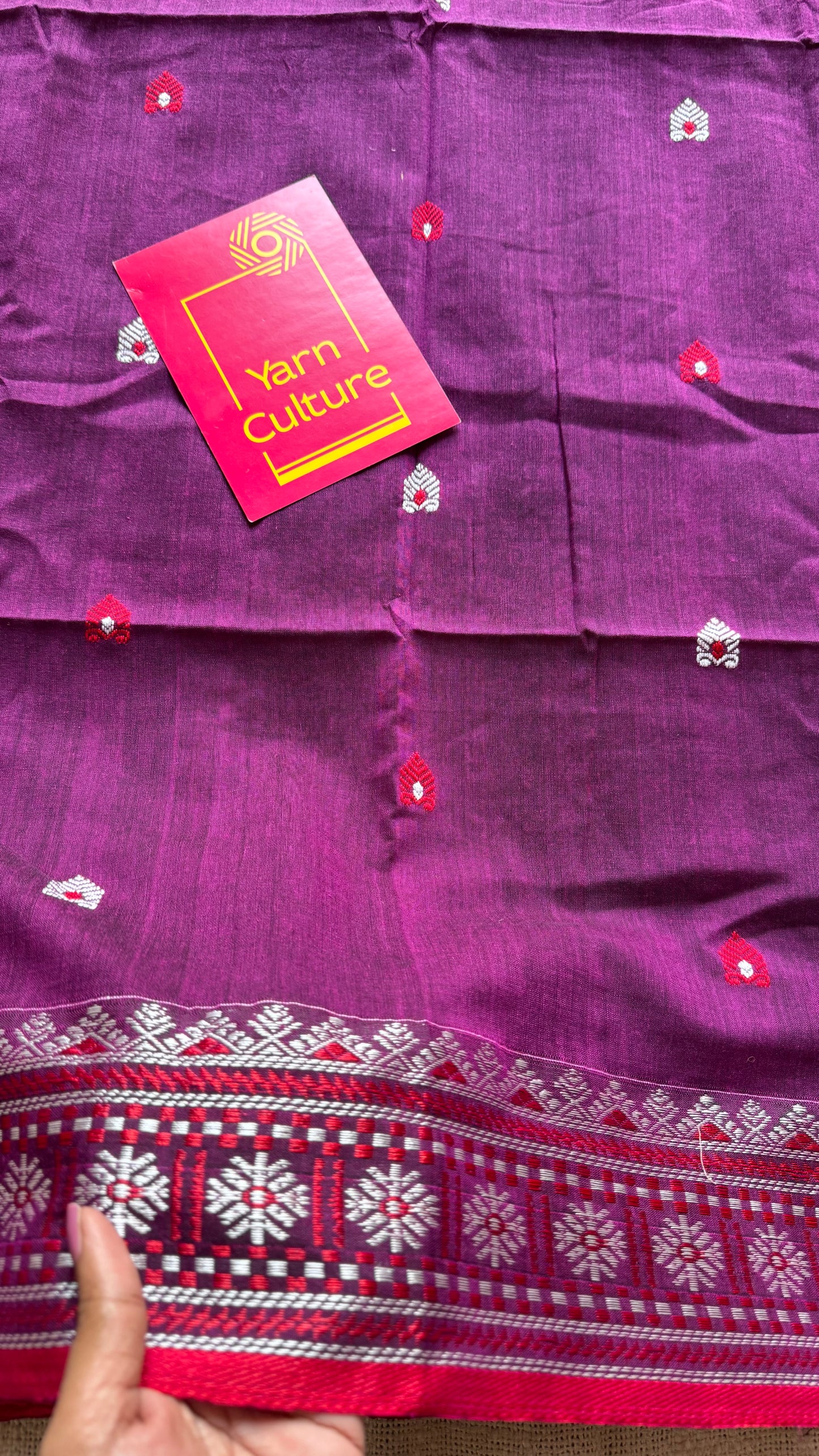 Drakshima (দ্ৰাক্ষিমা) - Inspired by deep wine tones, rich and graceful, soft cotton - YCHOTEAJA208