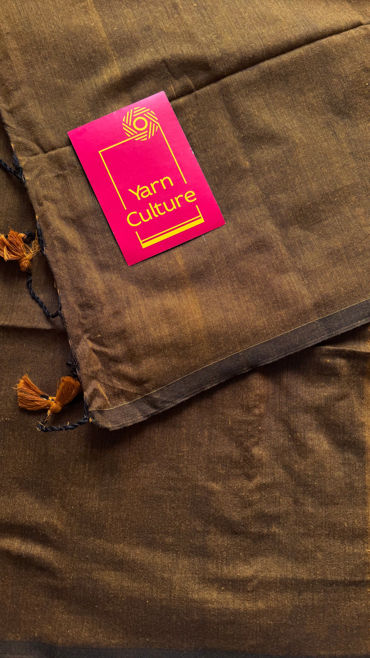 Mustard brown soft cotton saree  - YCBCKCAP24