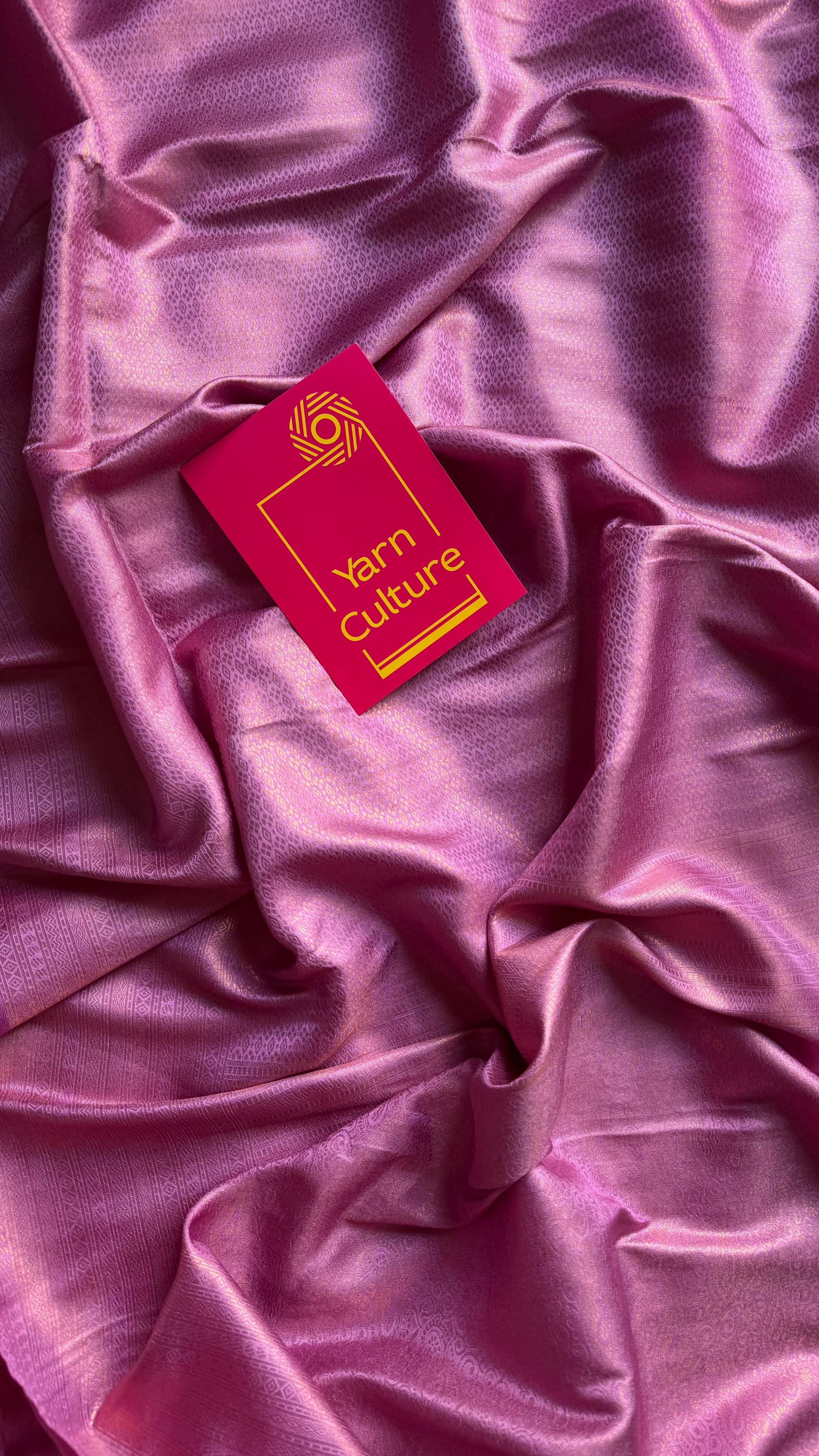 Lavender pink dual tone, antique gold zari, semi -silk - YCDOSOCSS01