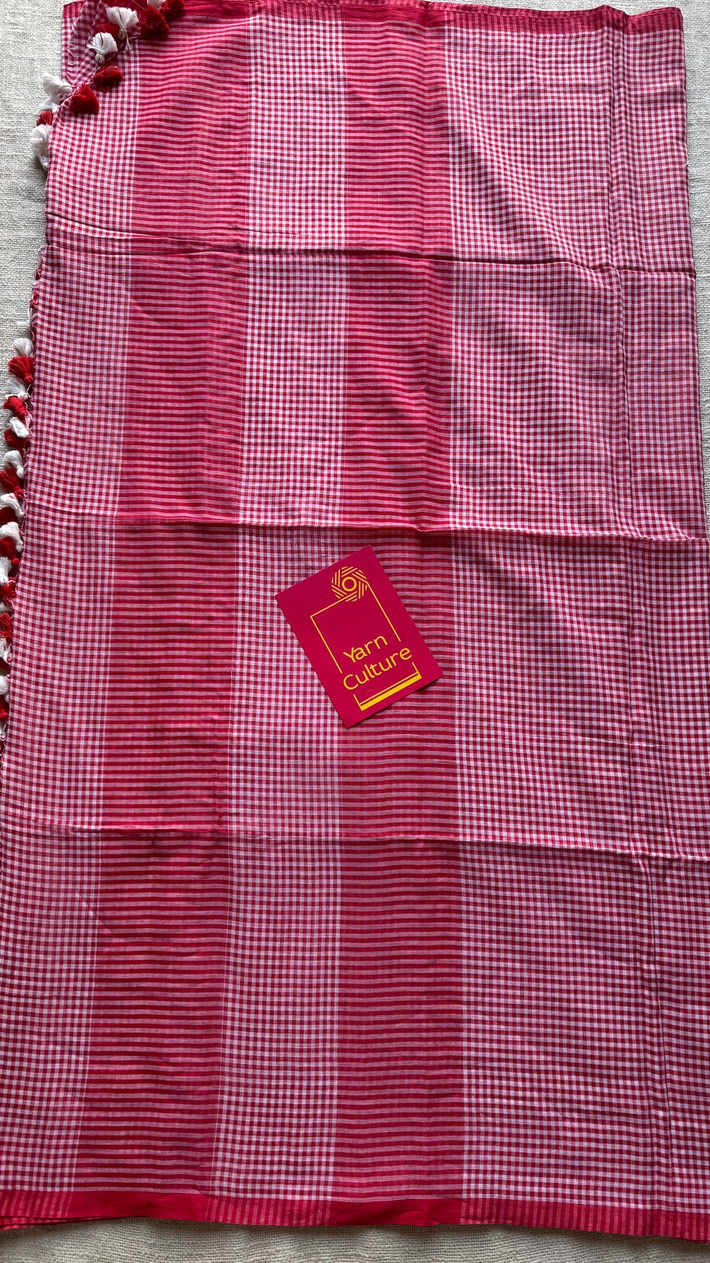 Red and white mul, micro checks - YCBCMCNO03