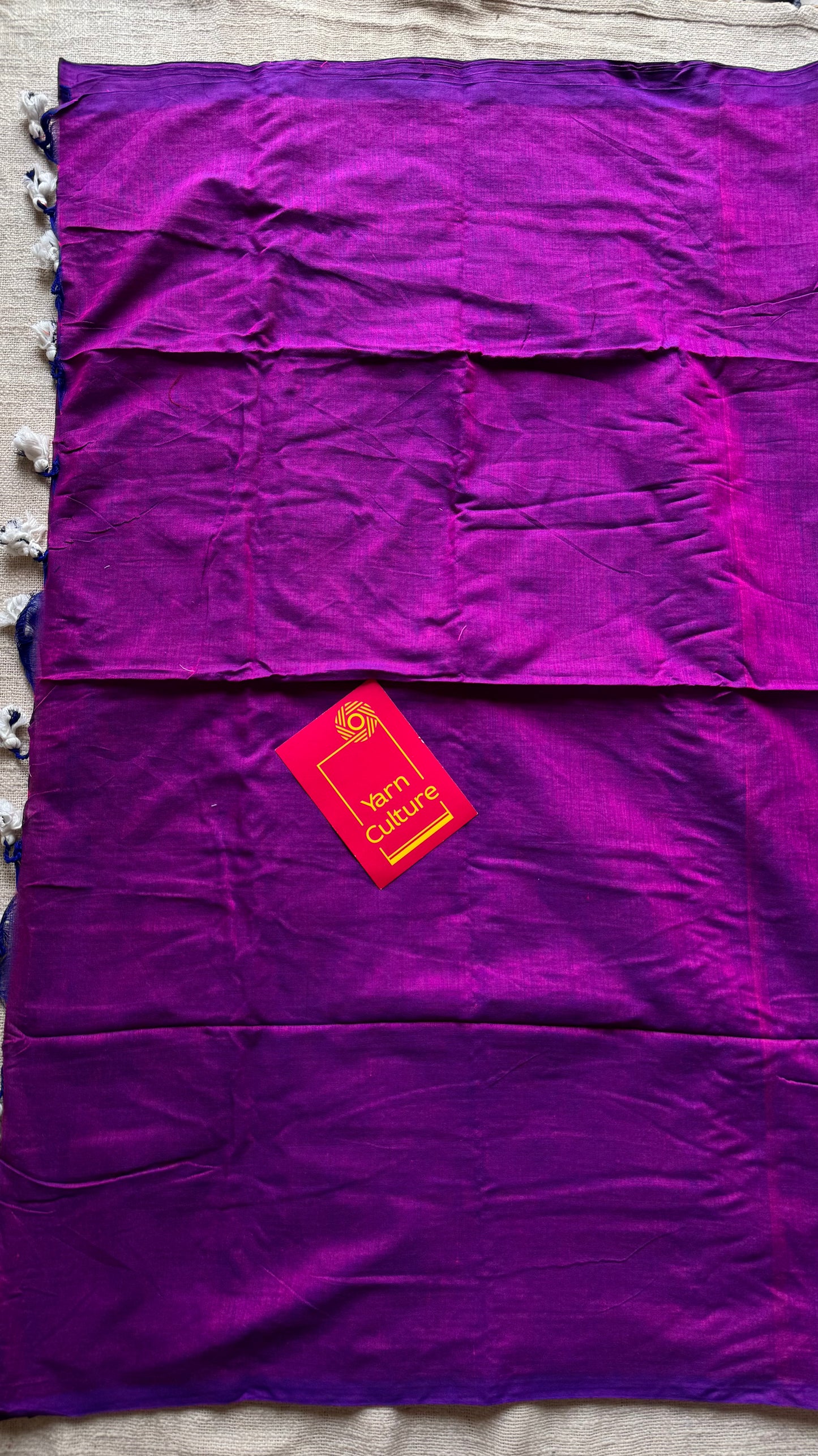 Purple pink soft cotton saree  - YCBCKCAP26