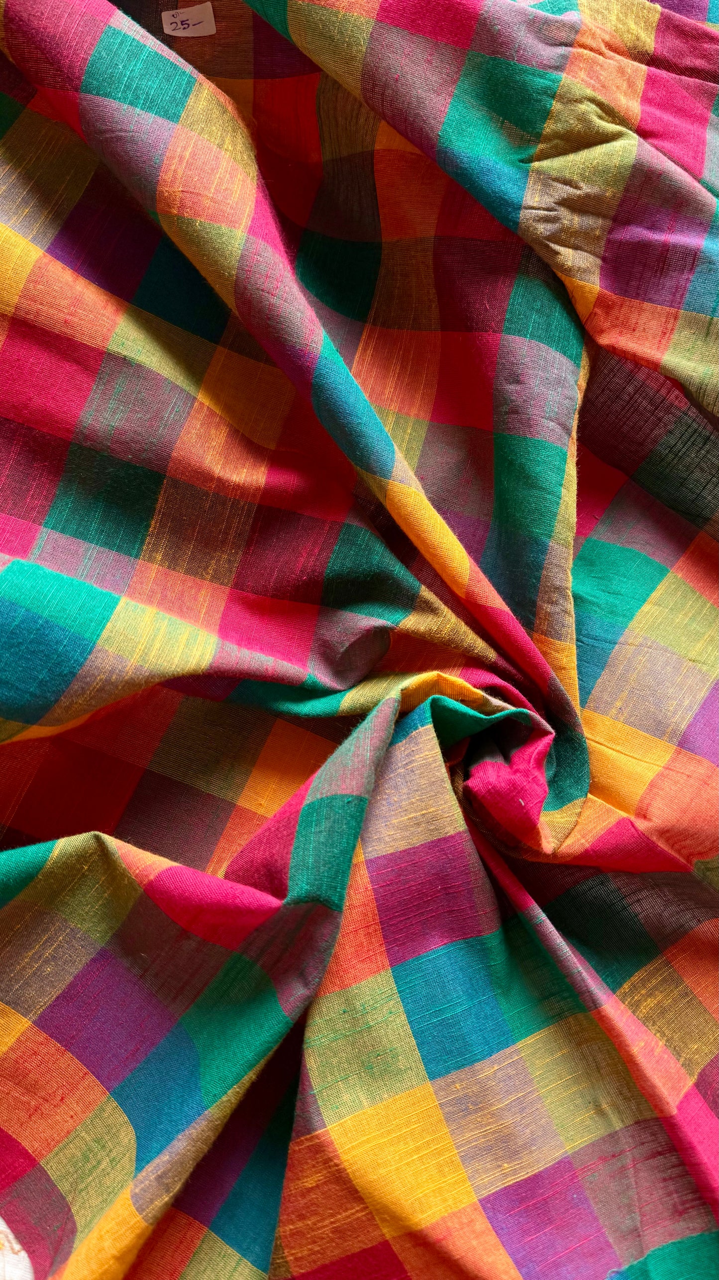 Multicoloured Madras Checks in Pure Cotton Fabric - YCSEFB05