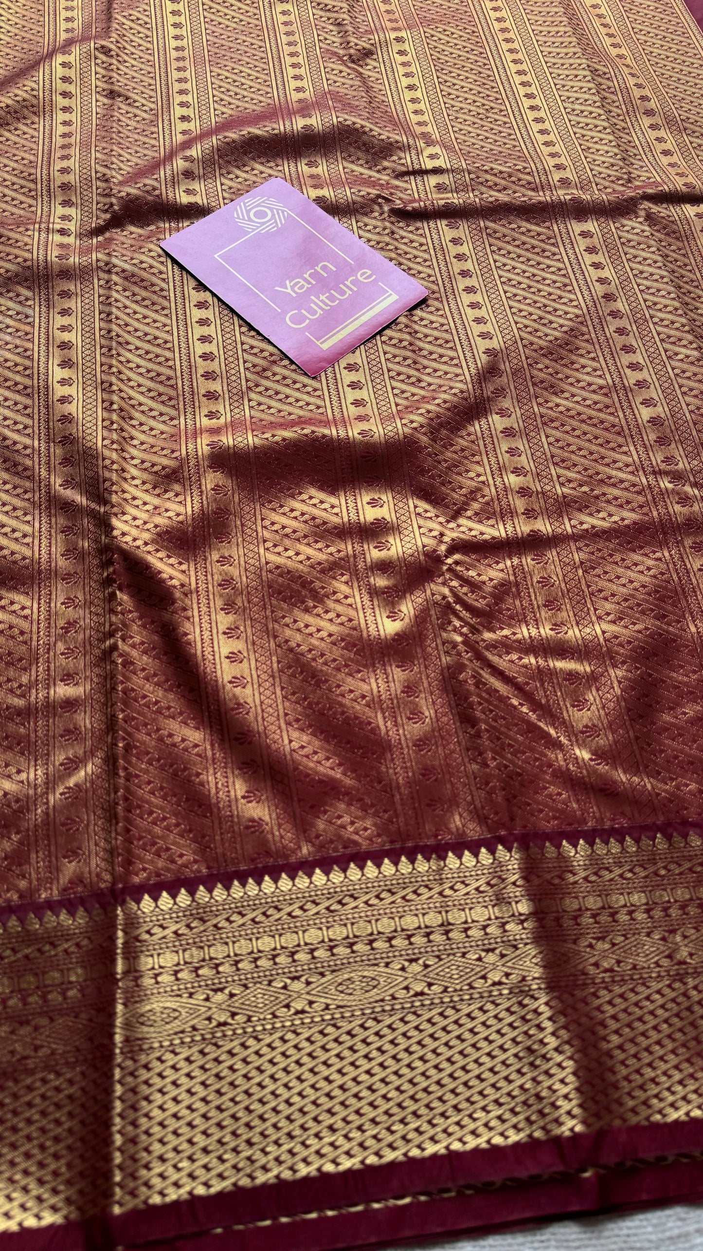 Harini - Emerald green with maroon, handloom korvai semi silk - YCCOTNFEJUKS07