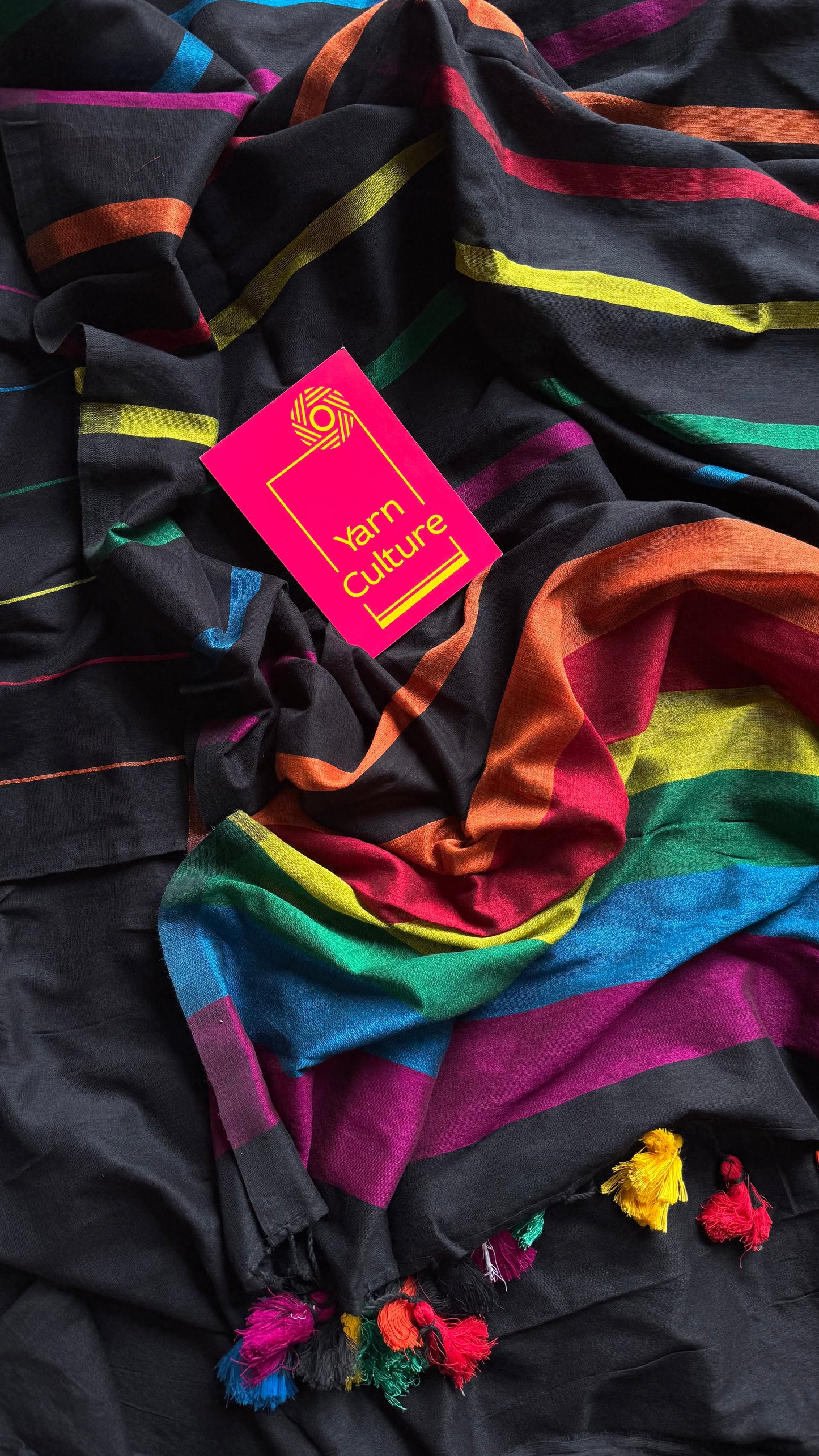 Rainbow coloured soft cotton with stripes - YCBCMCFE218