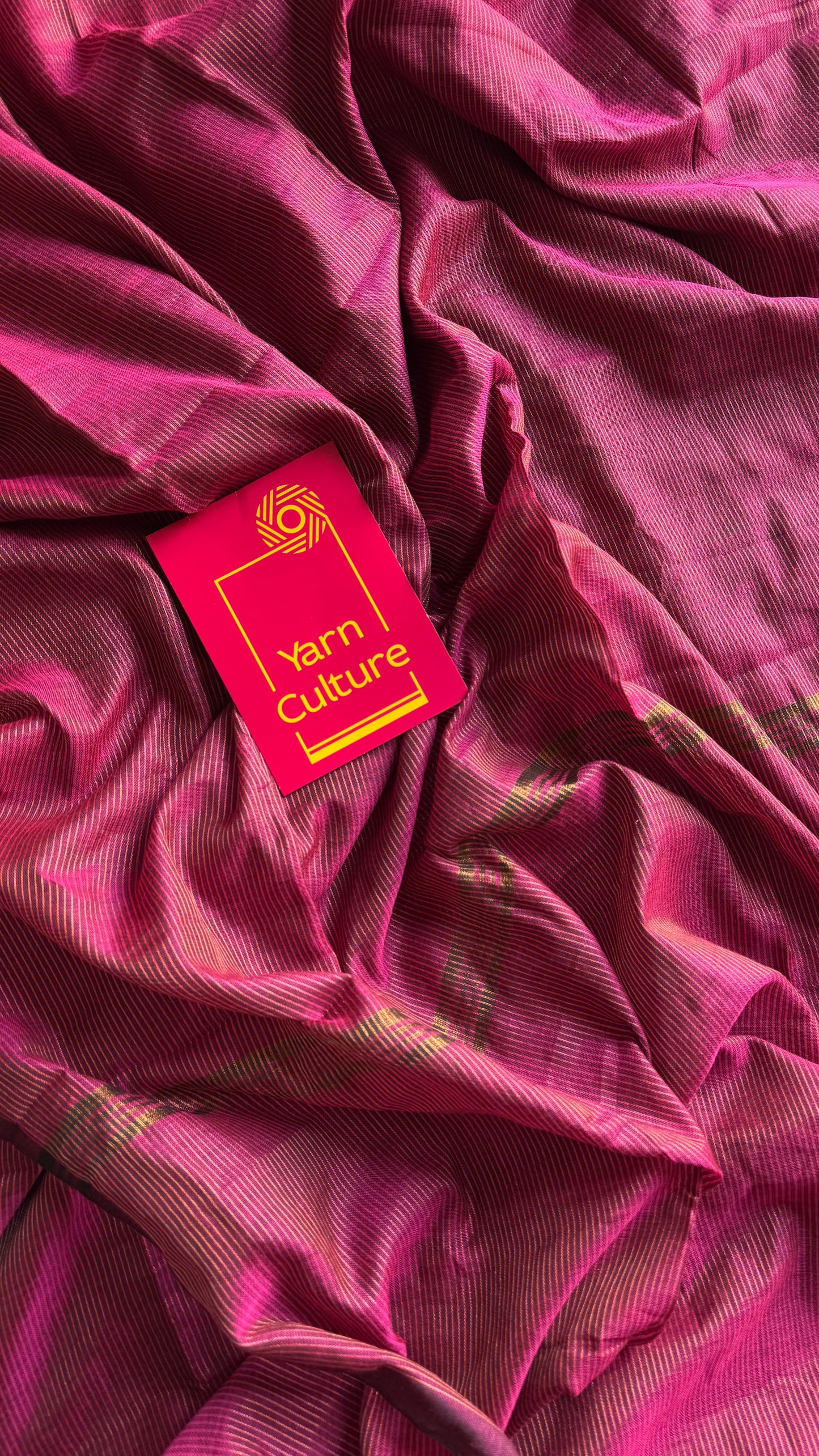 Maroon, copper zari stripes - soft cotton -YCBCKCZDE113