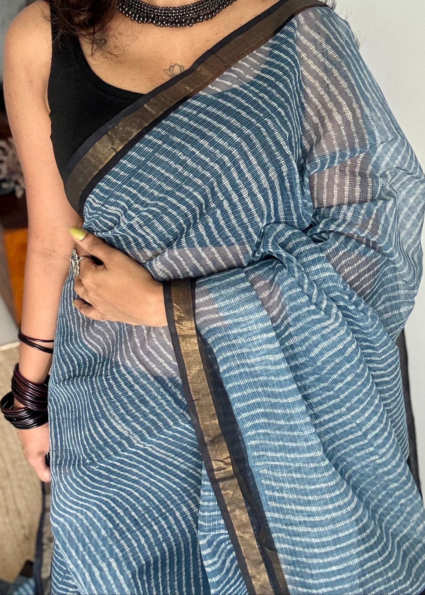 Bindu, Kota Doria with zari border - YCTORDEKD18