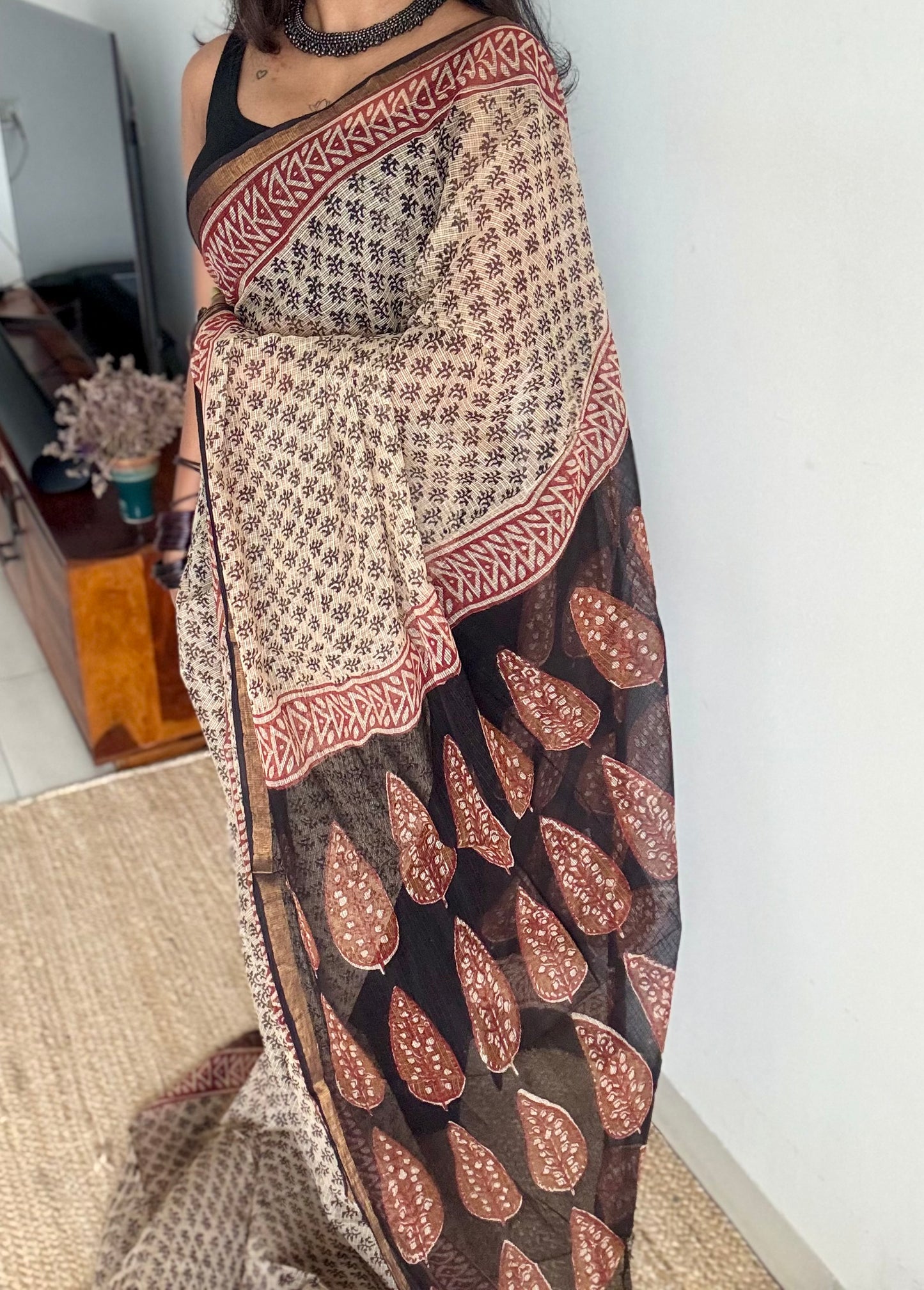 Kaavya, Kota Doria with zari border - YCTOROCBP72