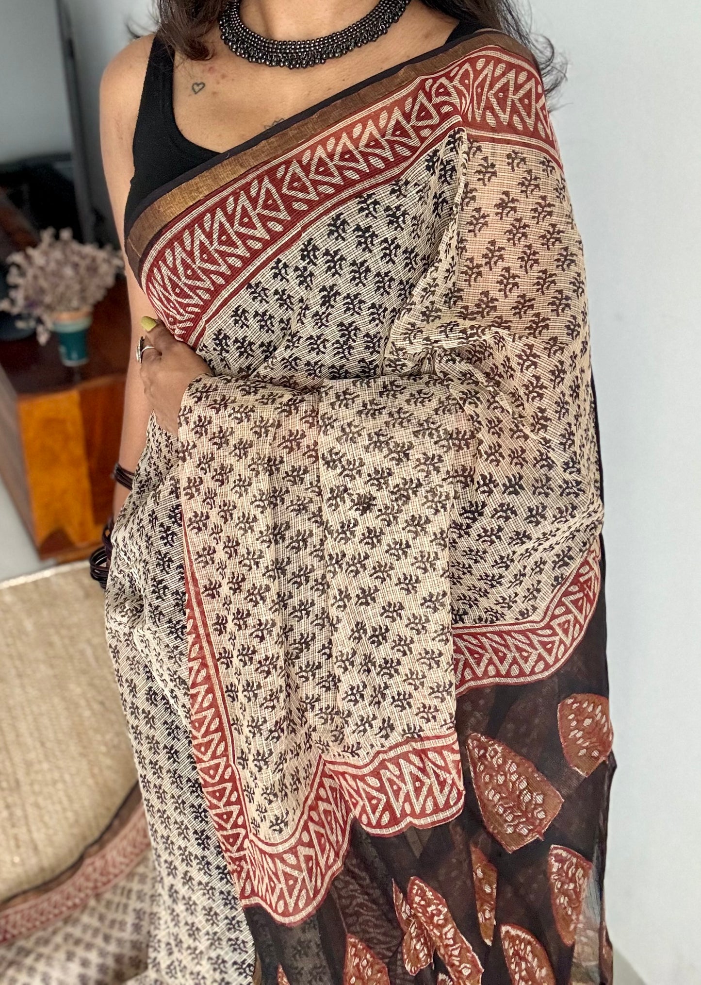 Kaavya, Kota Doria with zari border - YCTOROCBP72