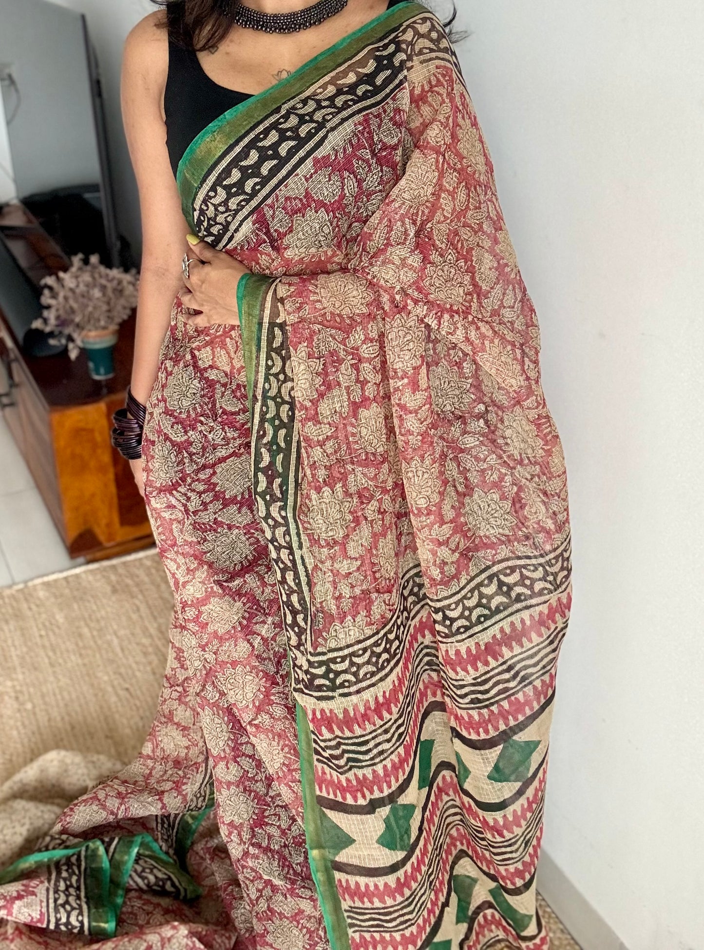 Pankhuri, Kota Doria with zari border - YCTOROCBP74