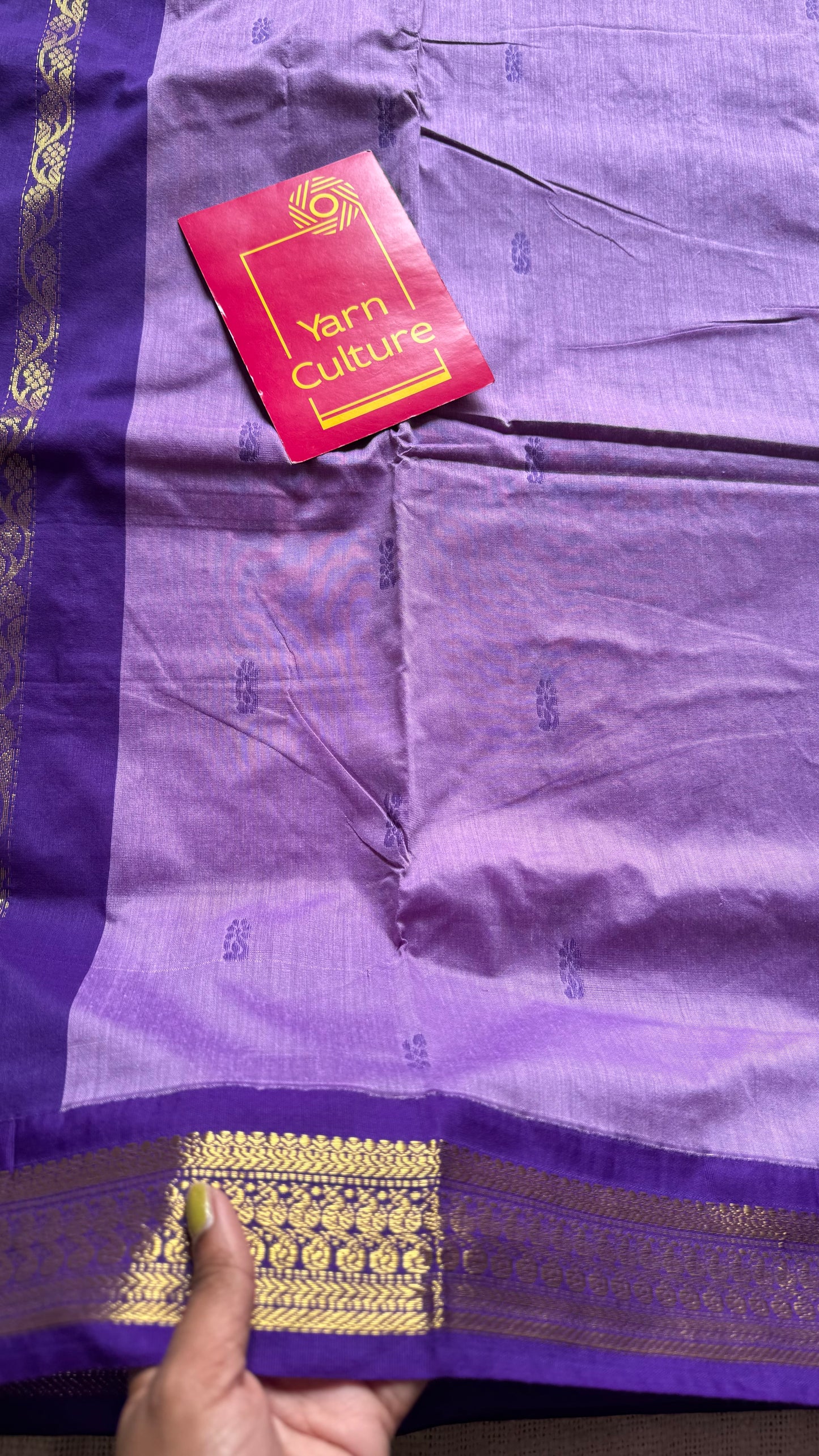 Lavender with purple - cotton silk - YCCOTNSEKCS08