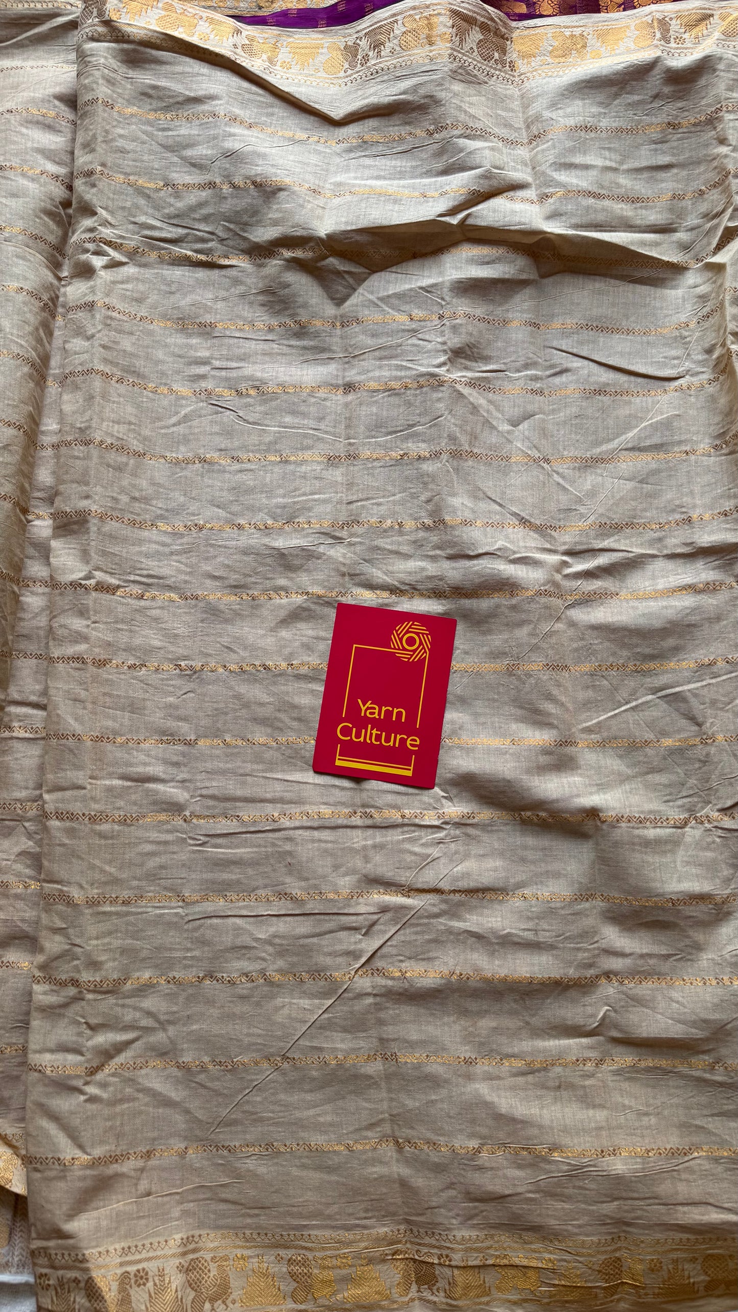 Vadamalli with cream, sungudi cotton half-half saree - YCCOTNIDMA285