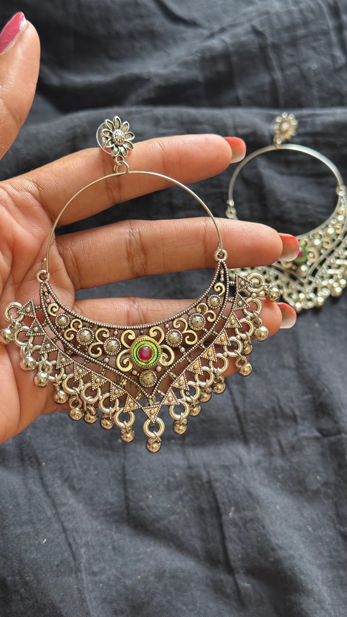 Lightweight chandbali earrings - YCOSER508