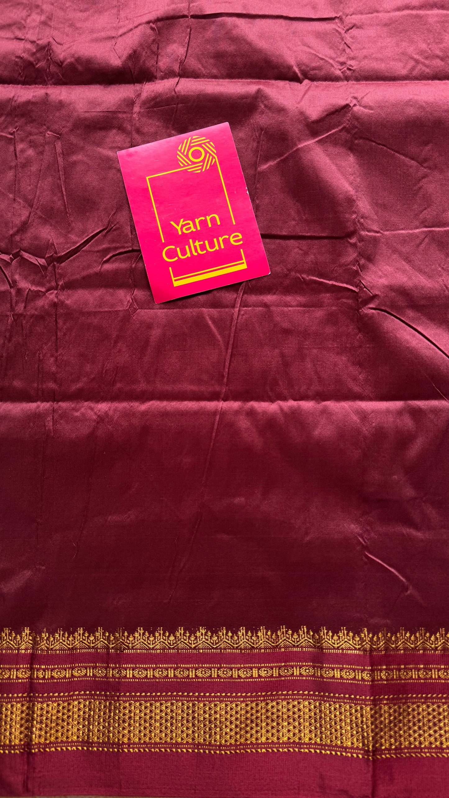 llkal dark maroon and white checks with chikki paras border, soft cotton with art silk blend - YCLOKICAP231