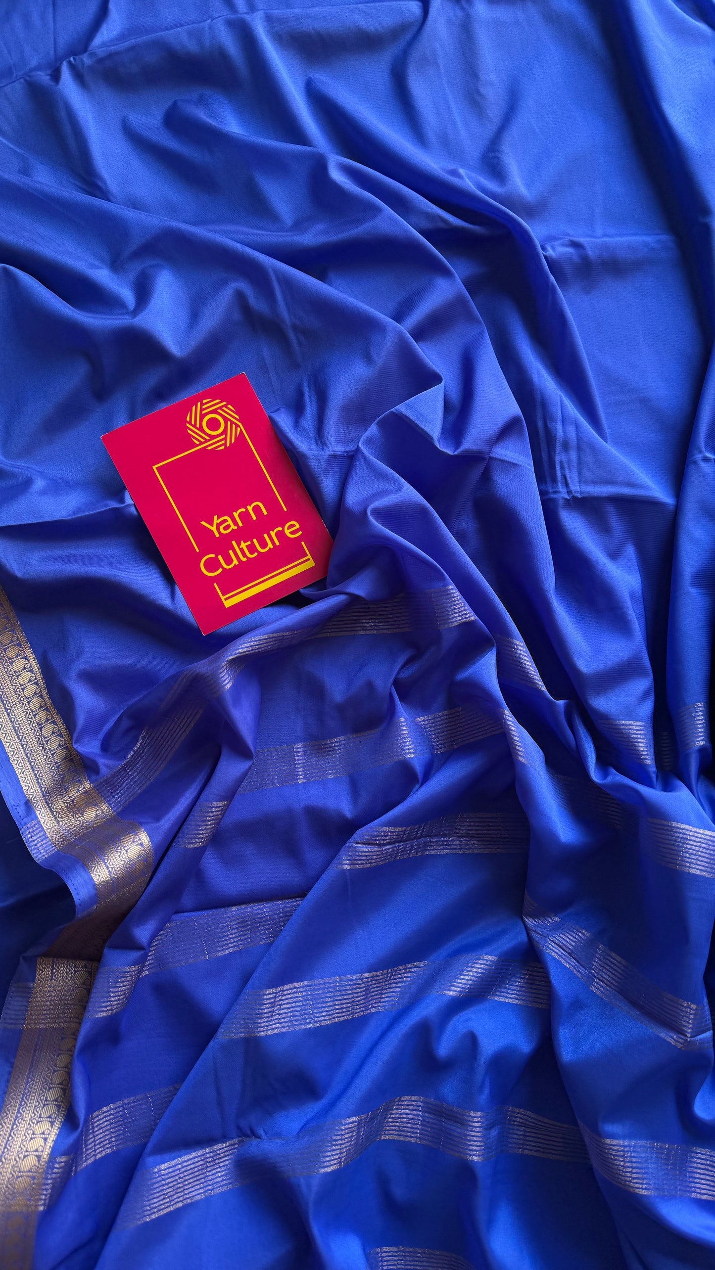 Blue Mysore semi crepe silk saree - YCLOKFE235