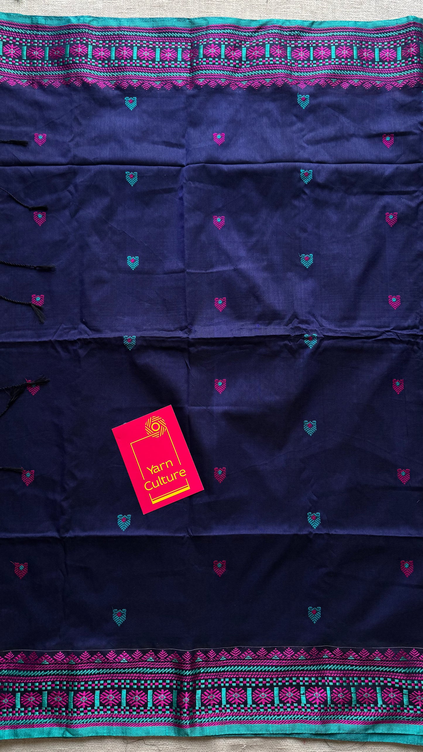 NeelPokh (নীলপখ) - Blue Butterfly, grace and color in motion, soft cotton - YCHOTEAJA206