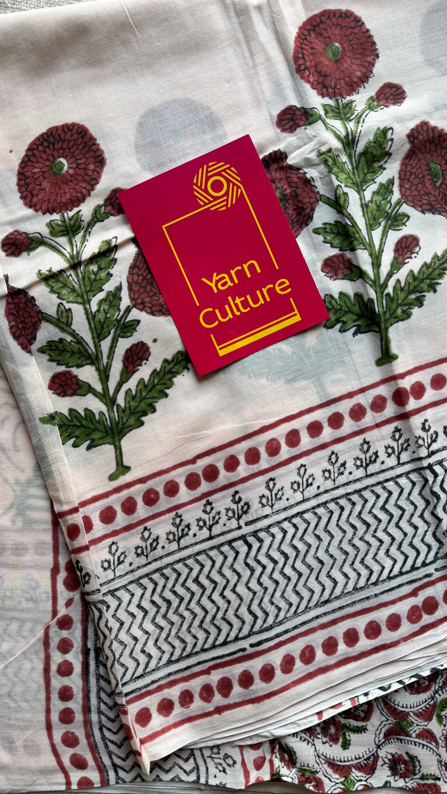 Gulbahar – a soft bloom of spring, block print, soft cotton - YCTOROCBP61