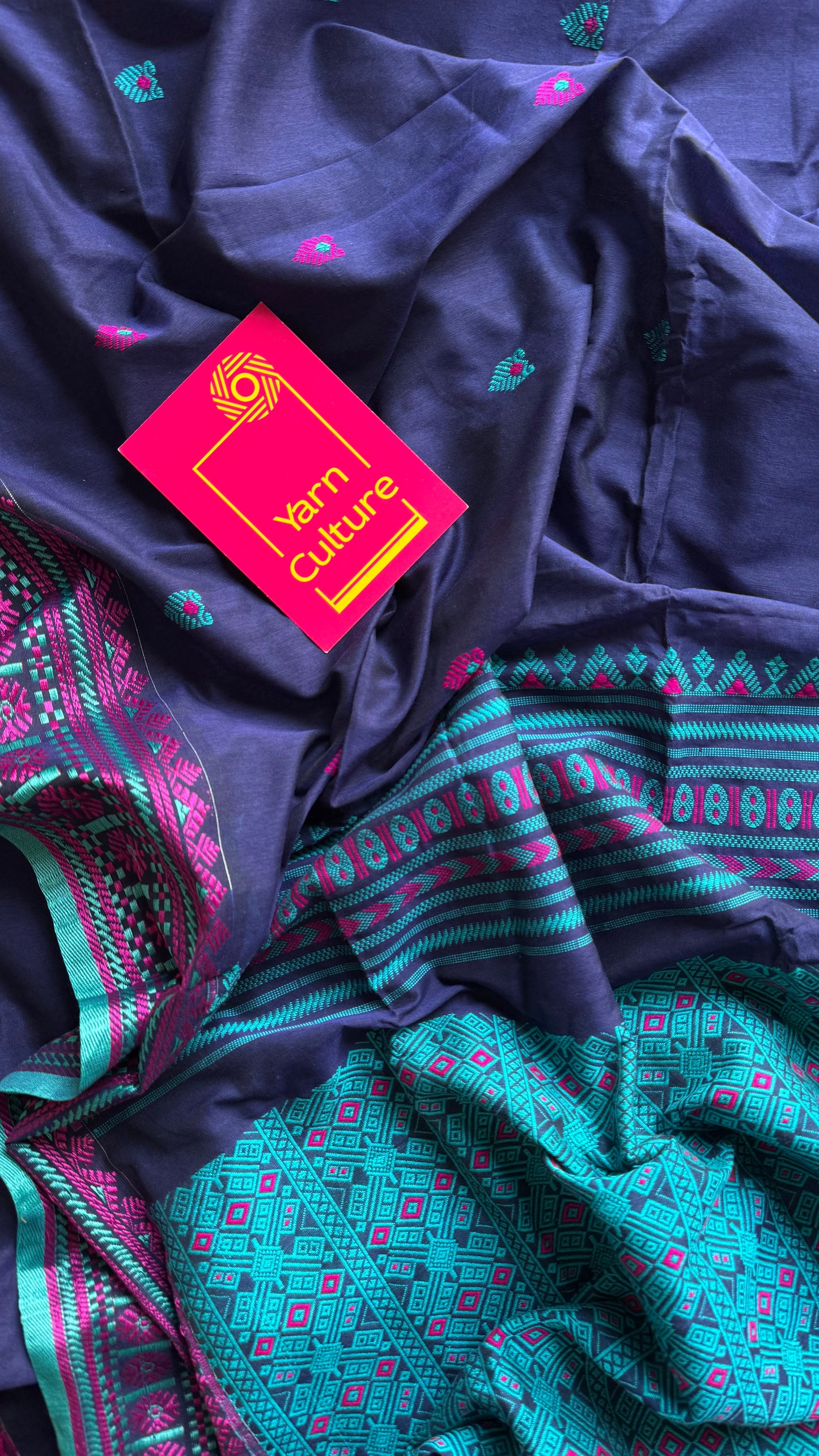 NeelPokh (নীলপখ) - Blue Butterfly, grace and color in motion, soft cotton - YCHOTEAJA206