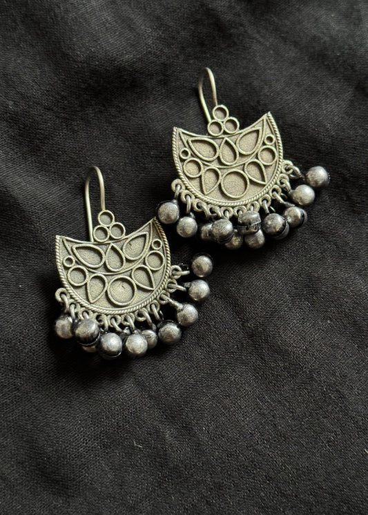 Oxidised silver hook earrings - YCOSDESE08