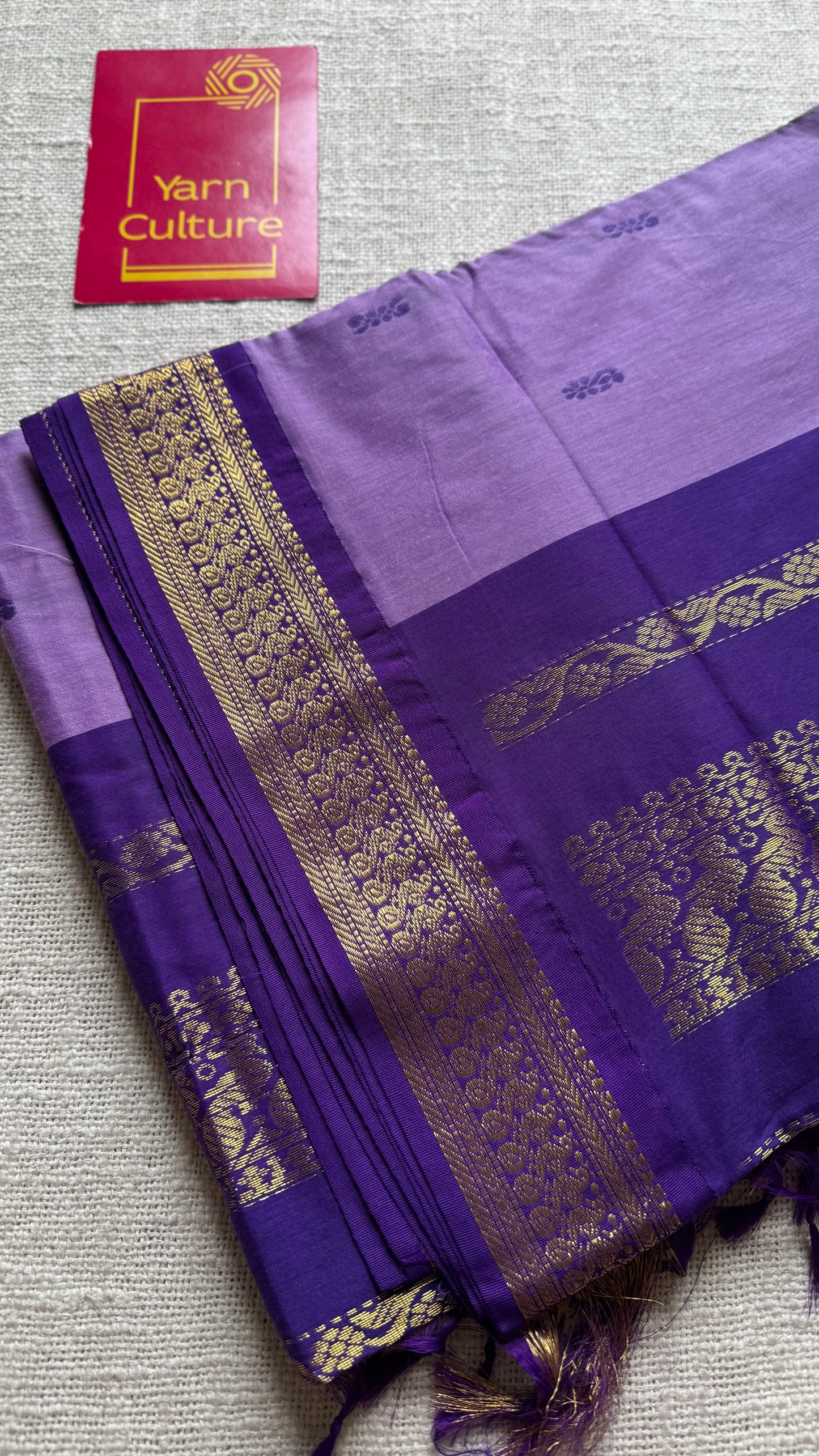 Lavender with purple - cotton silk - YCCOTNSEKCS08
