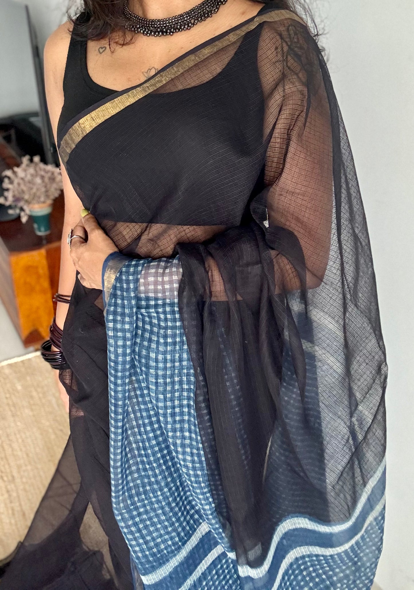 Raatrang, Kota Doria with zari border - YCTOROCBP79