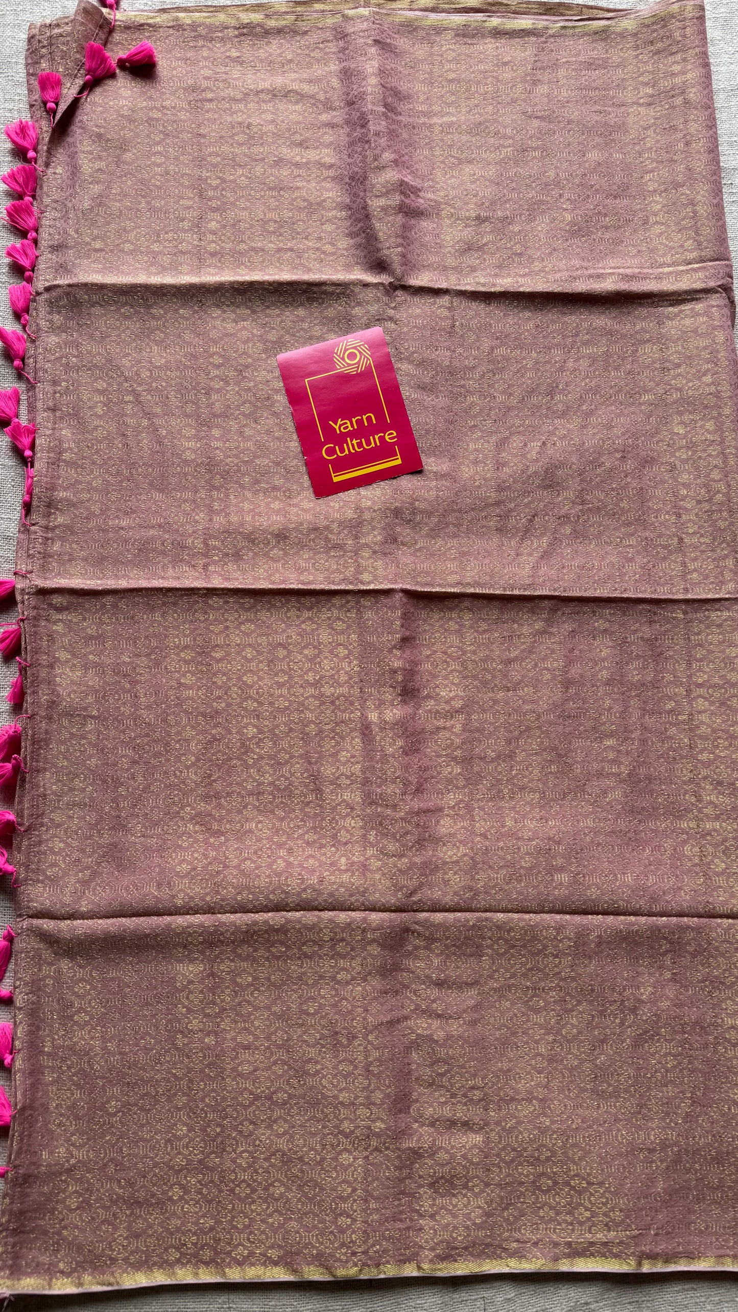 Pastel pink and gold brocade pattern in mul - YCBCFEJUBM05