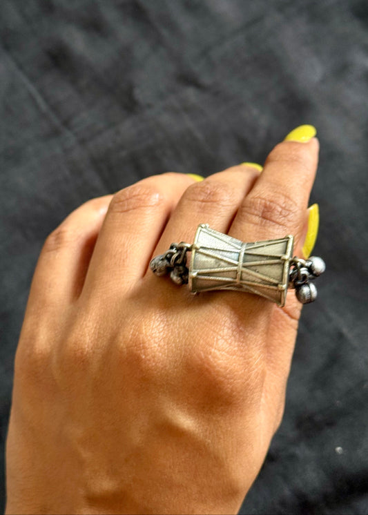 Adjustable ring - damroo with gungroo at the sides - YCOSFR148