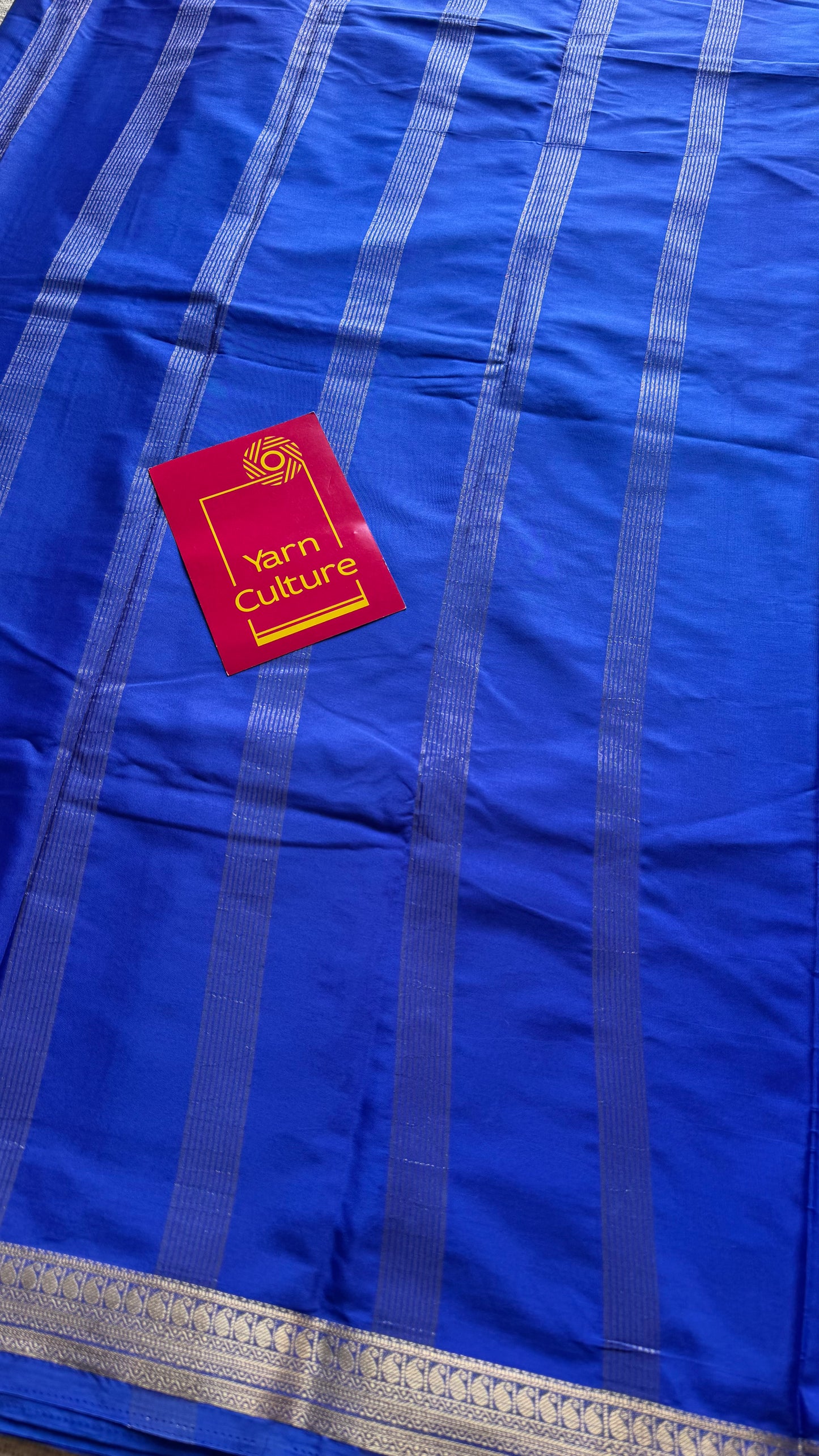 Blue Mysore semi crepe silk saree - YCLOKFE235