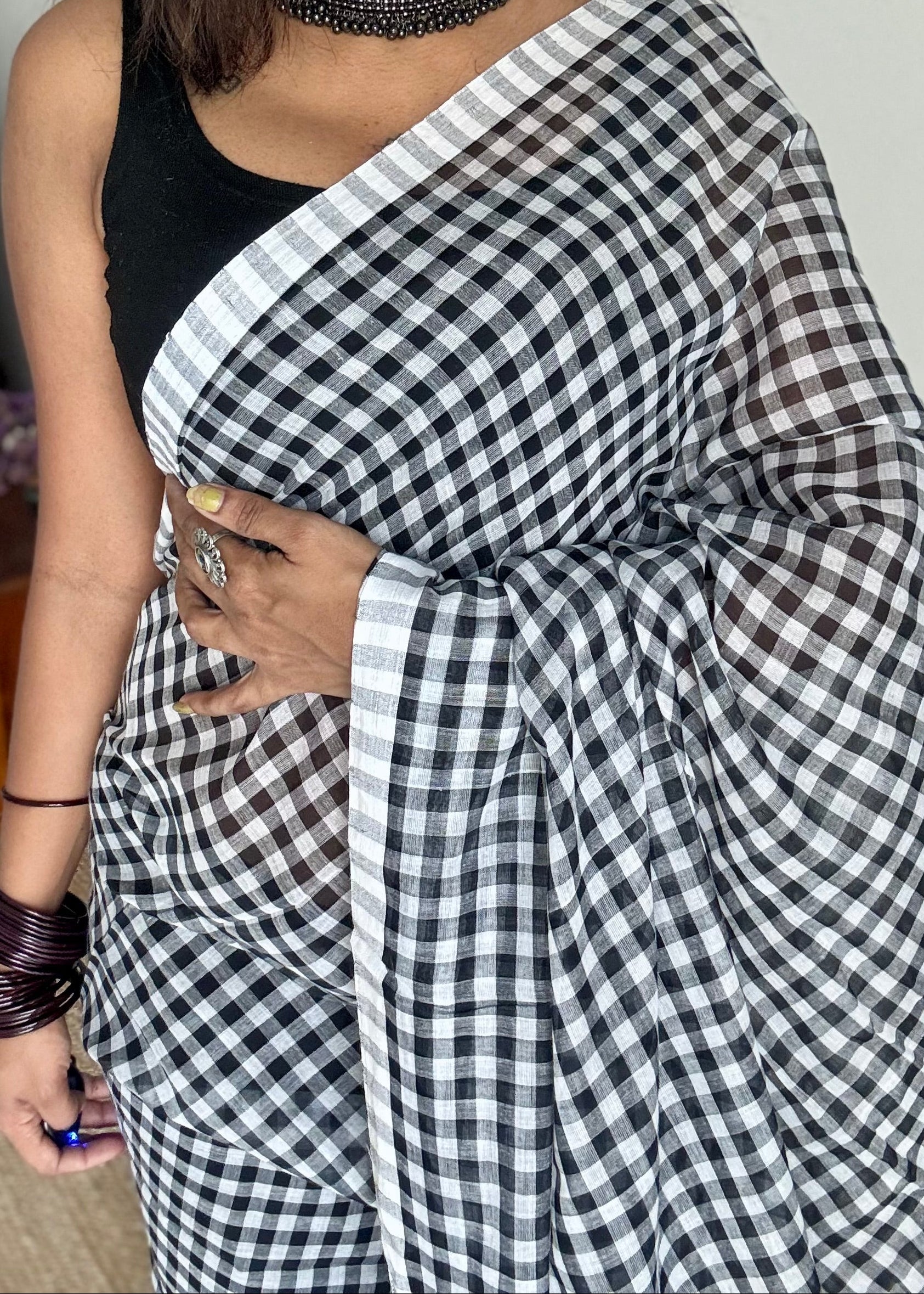 mul cotton saree, checkered saree, check saree, mul cotton saree online, breathable cotton saree summer, soft mul saree India, lightweight summer saree, airy cotton saree, everyday wear saree, comfortable sarees for daily wear, soft handloom cotton saree, checkered cotton saree, checkered mul saree for summer, breathable mul cotton saree for hot weather, lightweight cotton saree for daily wear India, soft and airy sarees for summer styling