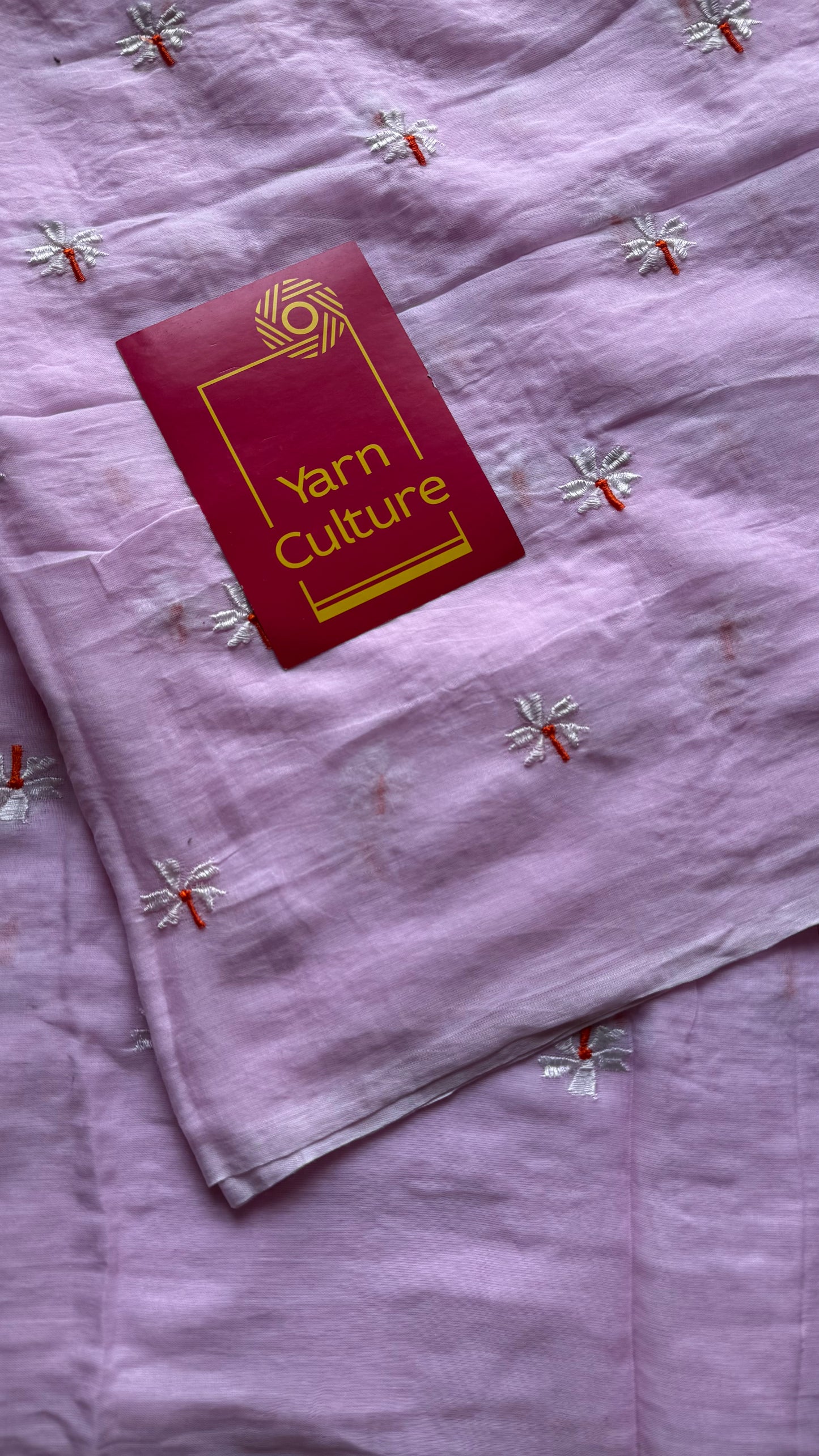Light pink parijat mul cotton saree  - YCBCMCAP36