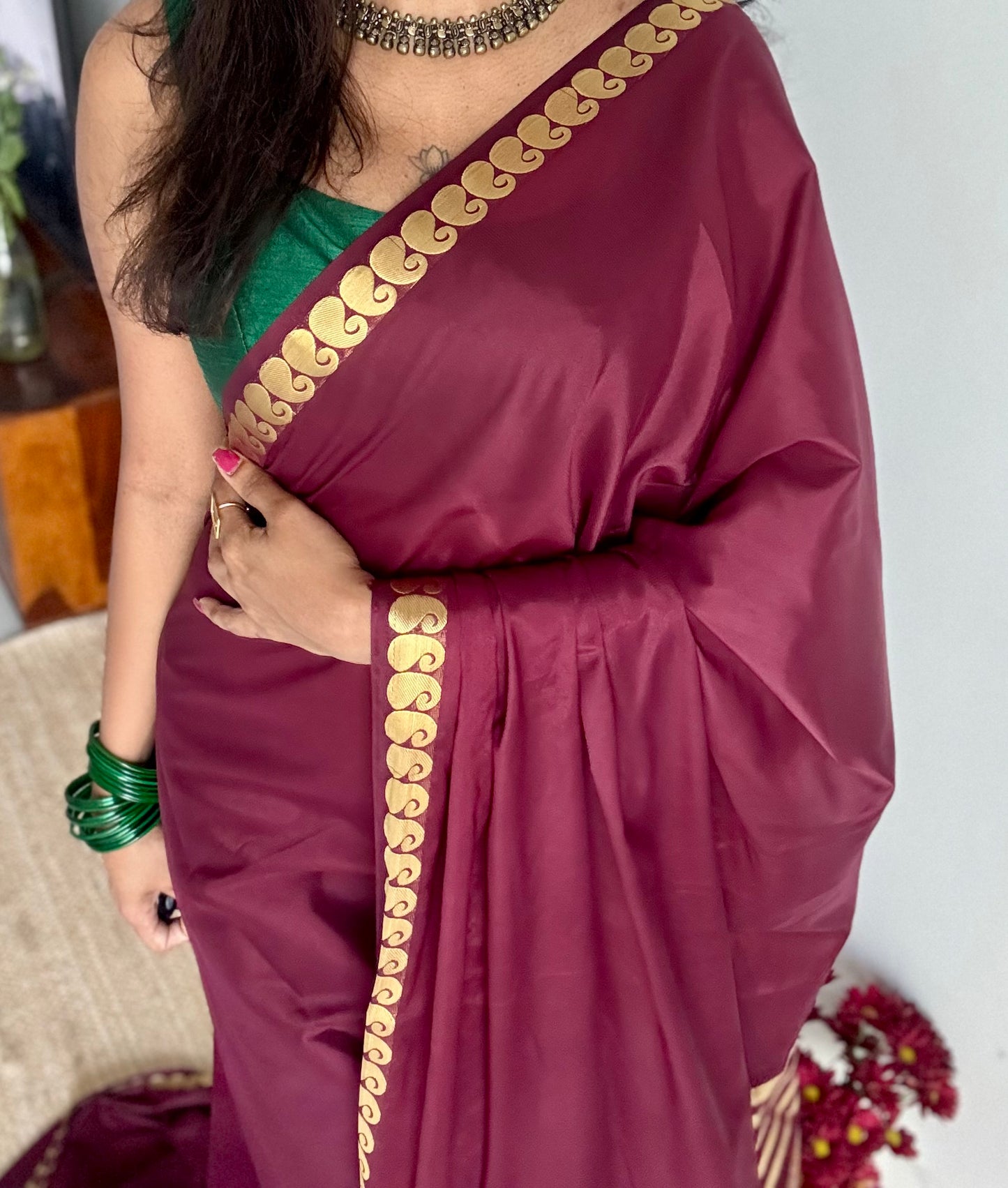 Brown Mysore semi-silk - YCDESE32