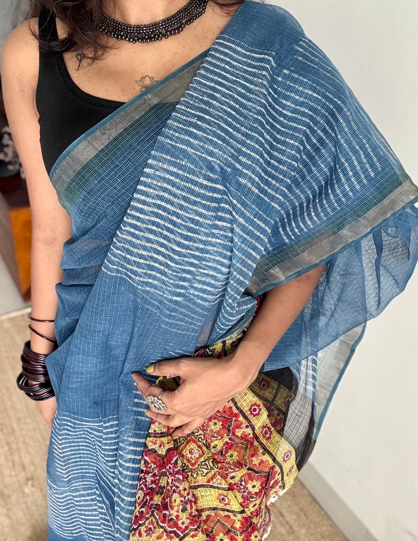 Neelvahini, Kota Doria with zari border - YCTOROCBP78